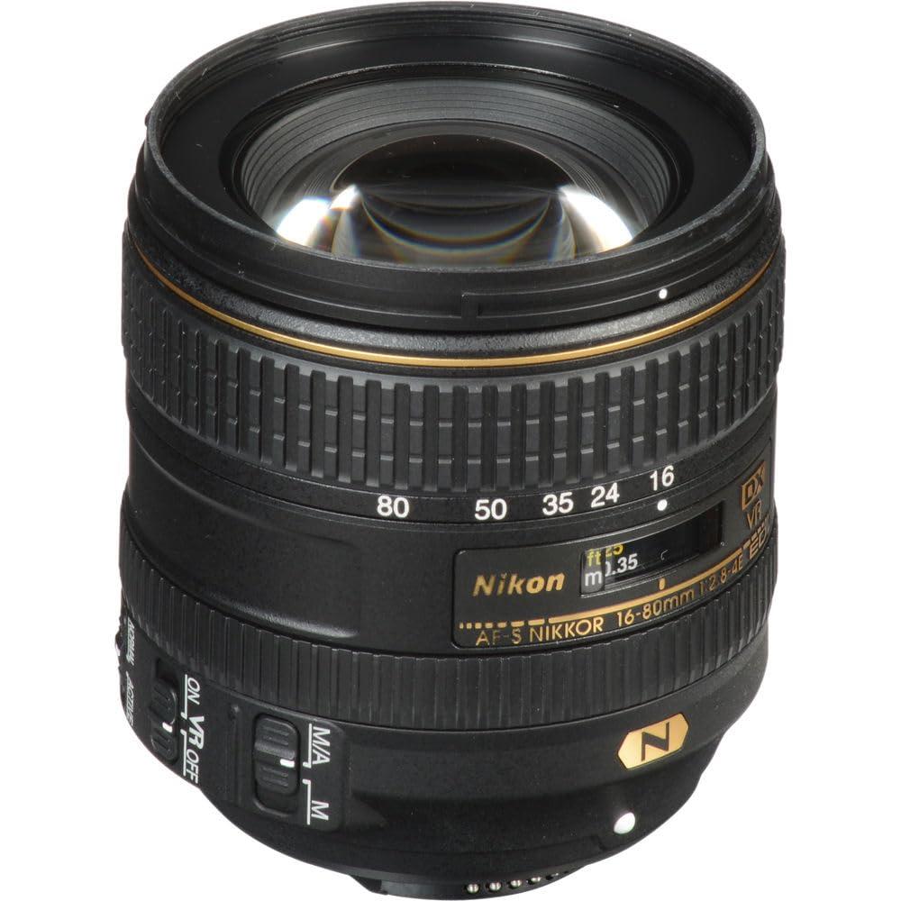 Nikon Nikon AF-S DX NIKKOR 16-80mm f/2.8-4E ED VR Lens (20055) + Filter Kit + Cap Keeper + Cleaning Kit (Renewed)