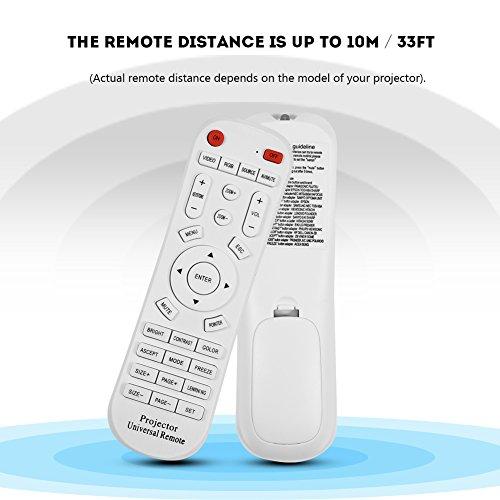 Tihebeyan Universal Projector Remote Control, White Universal Remote Control for Projector Universal Smart Projector Controller