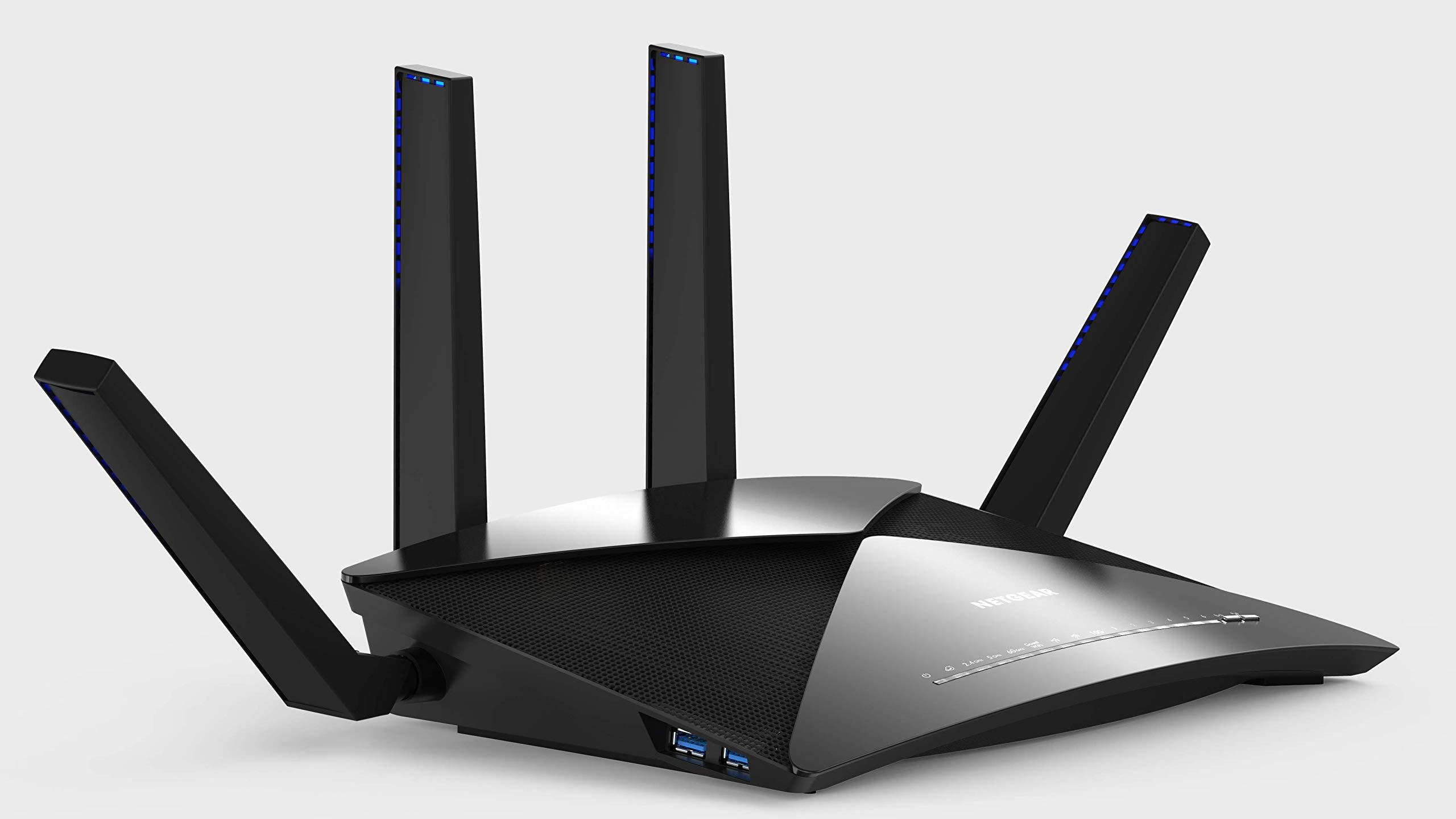 NETGEAR NETGEAR Nighthawk X10 AD7200 802.11ac/ad Quad-Stream WiFi Router, 1.7GHz Quad-core Processor, Plex Media Server, Compatible with Amazon Alexa (R9000) (Renewed)