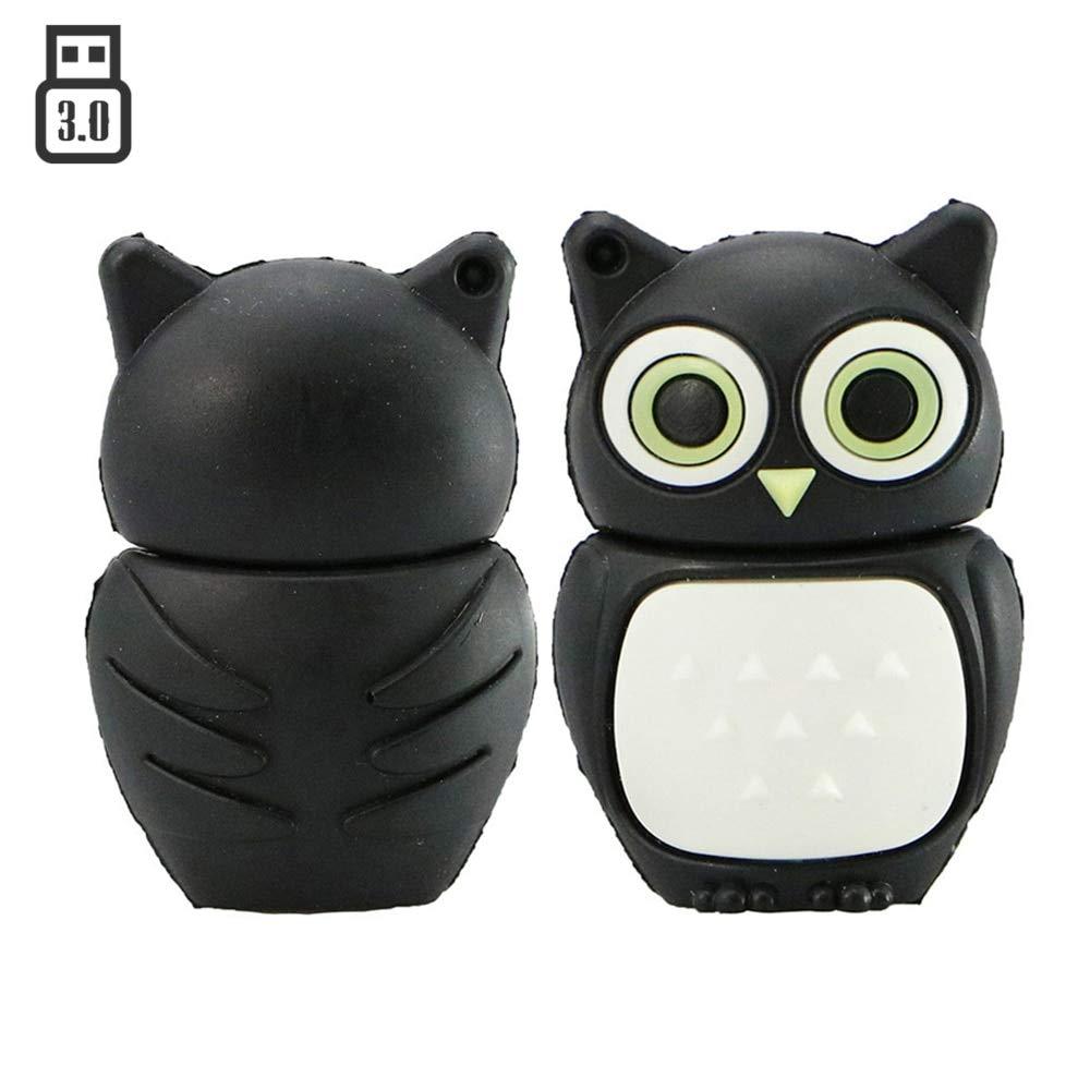 OneSquareCore 4GB Owl Model USB Flash Drive USB 3.0 Storage Device USB Flash Disk USB Drive USB 3.0 Memory Stick USB Stick U Disk Thumb Drive USB Flash Memory USB Disk Data Storage - Black