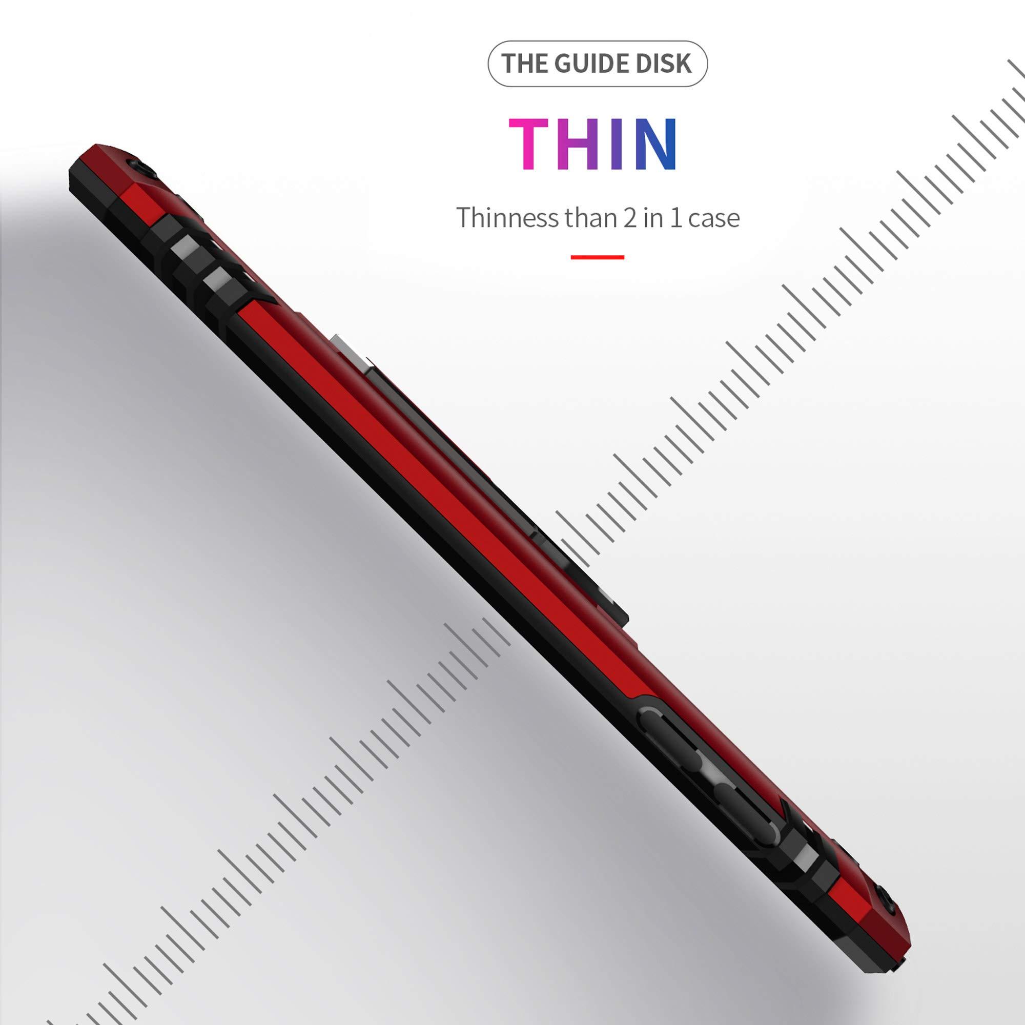 ULAK ULAK Compatible with iPod Touch 7/6/5 Case with 2 HD Screen Protectors, Hybrid Rugged Shockproof Cover with Built-in Kickstand for iPod Touch 7th/6th/5th Generation (Red)