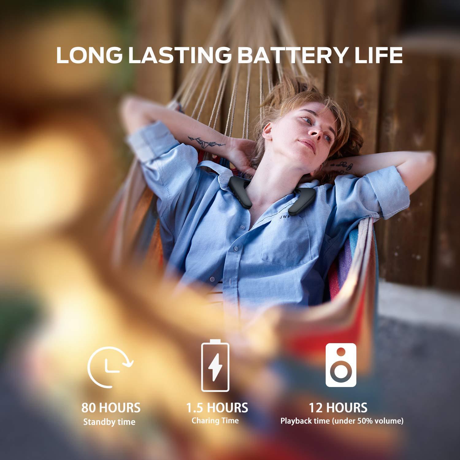 Monster Monster Boomerang Neckband Bluetooth Speaker, Neck Speaker Bluetooth Wireless, Wearable Speaker with 12H Playtime, True 3D Stereo Sound, Portable Soundwear, IPX7 Waterproof, for Home Sport Outdoor