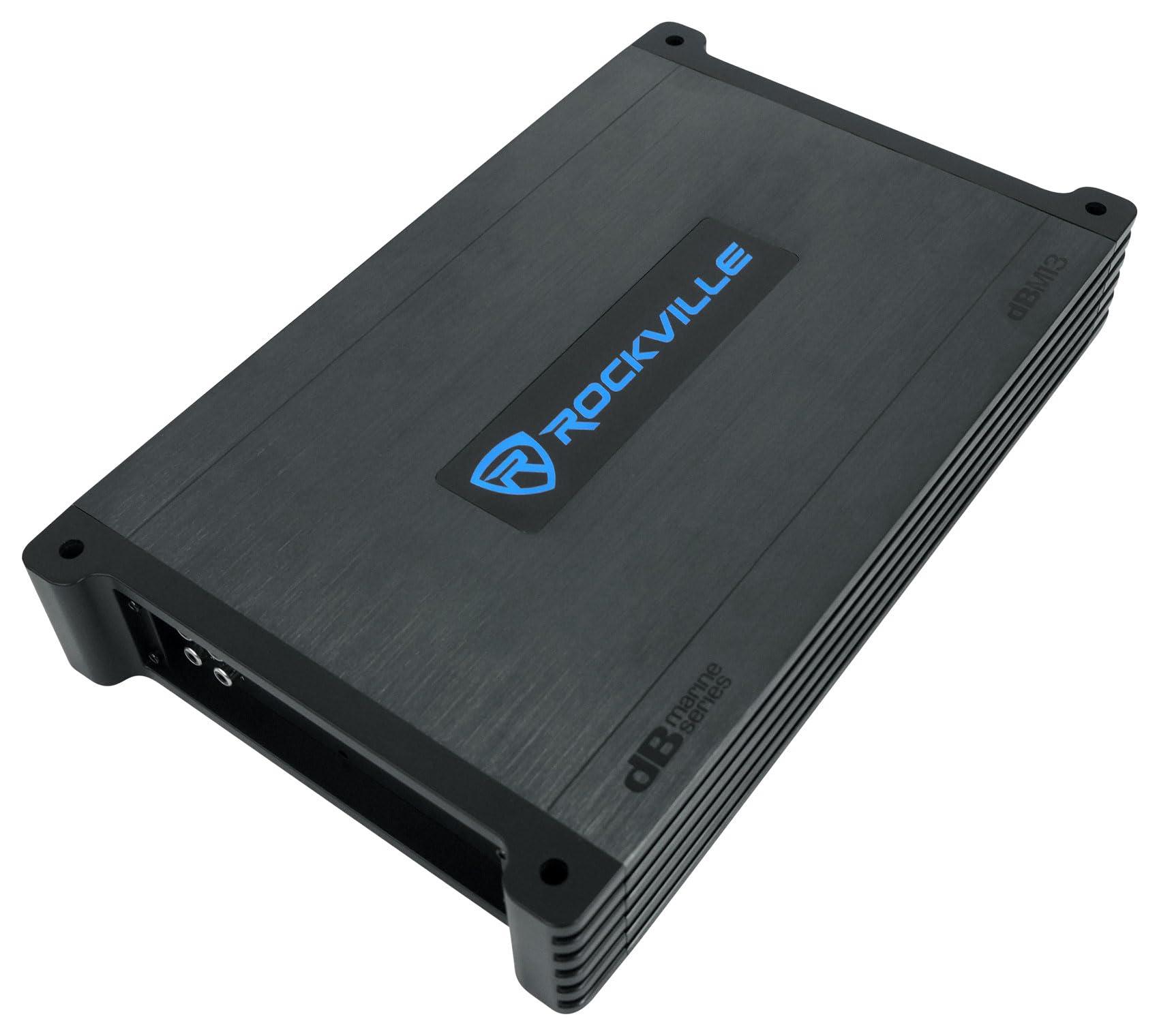 Rockville Rockville DBM13 3000W Peak / 750W RMS Mono Marine Amplifier, Class D, IPX6, Includes Remote, Adjustable Crossover, Subsonic Filter - Perfect for Boats, Marine Sound Systems, ATV, UTV, SIde by Sides