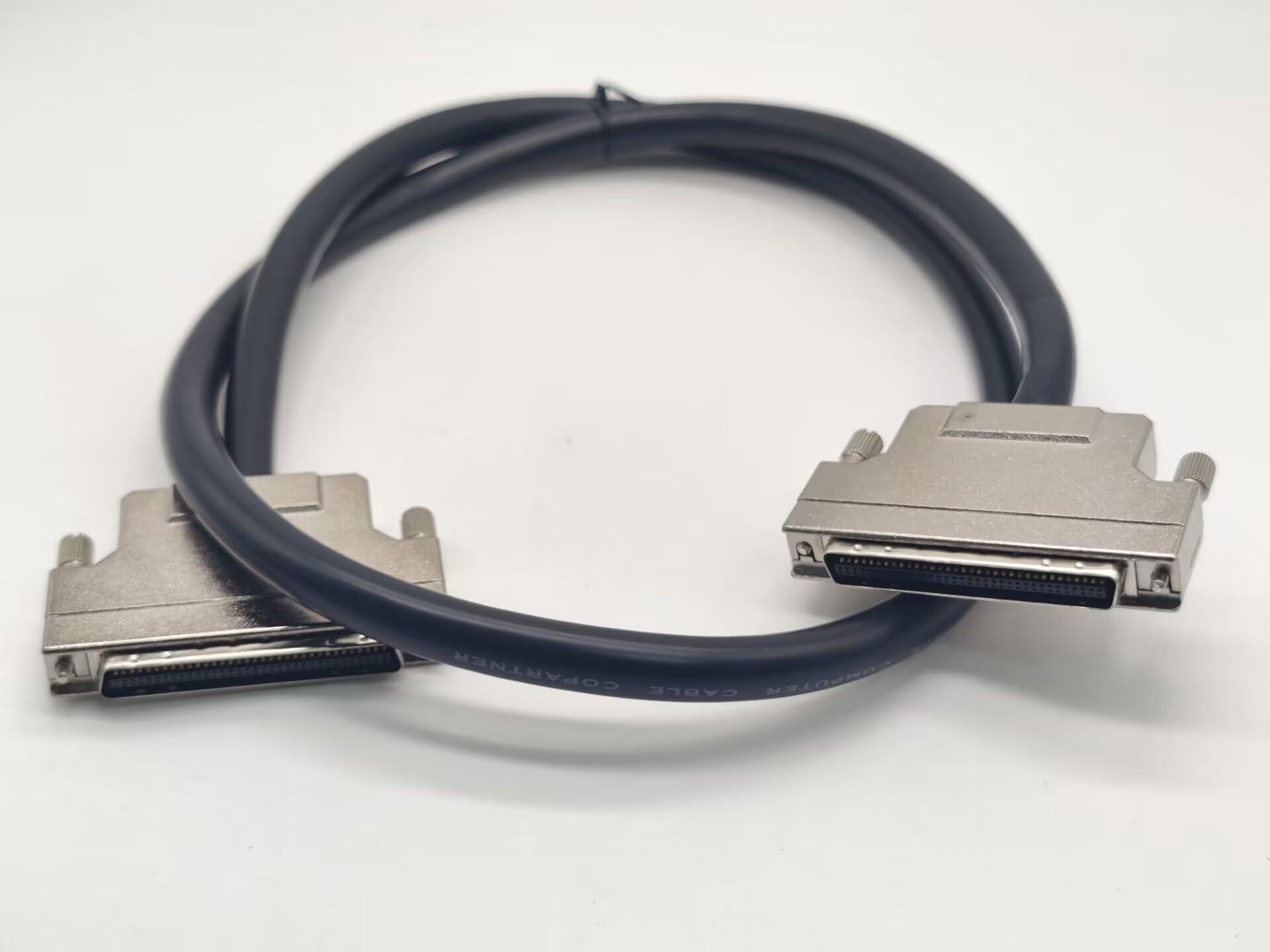 Elecbee Elecbee 68 Pin SCSI Cable Male to Female HPDB Straight Screw Locks Cable 1 M