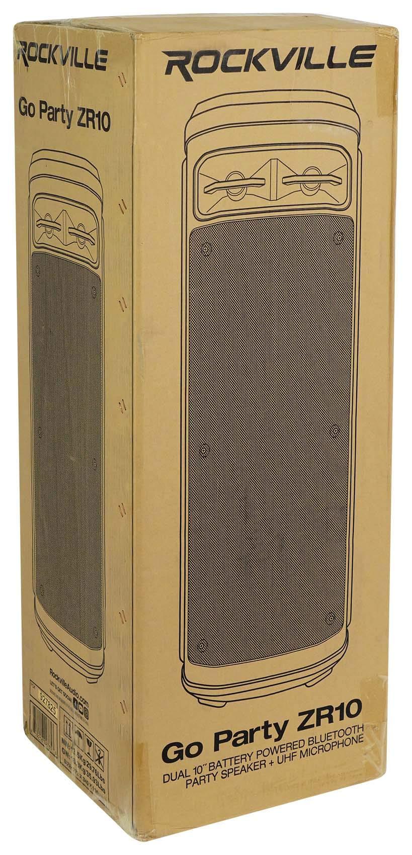 KICKER (2) KICKER 48BTCAN65 6.5" Powered Tower Speakers w/Bluetooth Bundle with Rockville House Party Speaker (2 Items)