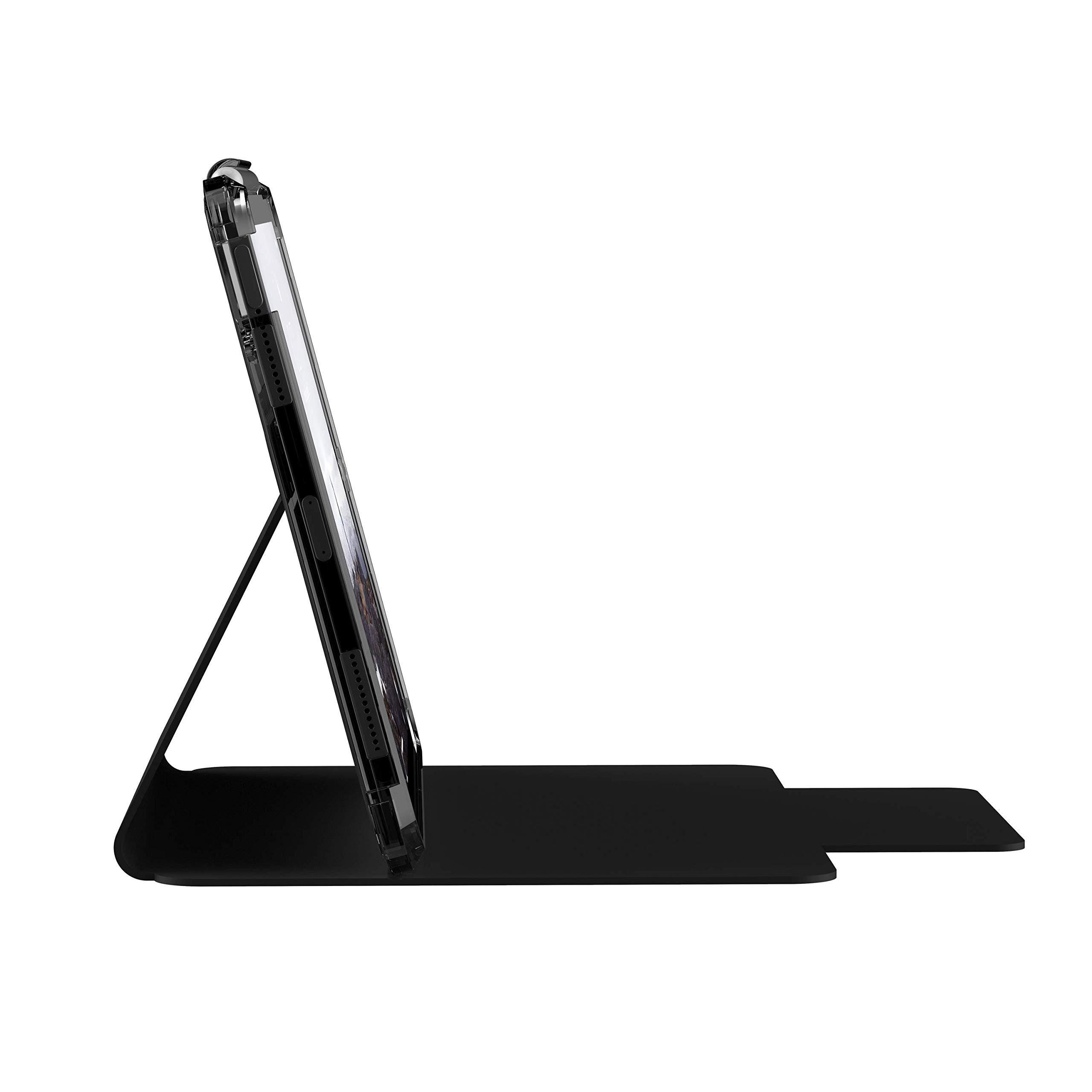 URBAN ARMOR GEAR [U] by UAG iPad Air 10.9-inch (4th Gen, 2020)/iPad Pro 11-inch (2nd Gen, 2020) Case Lucent Translucent Lightweight Ultra-Slim Full Body Auto Sleep/Wake Folio Cover, Black/Ice