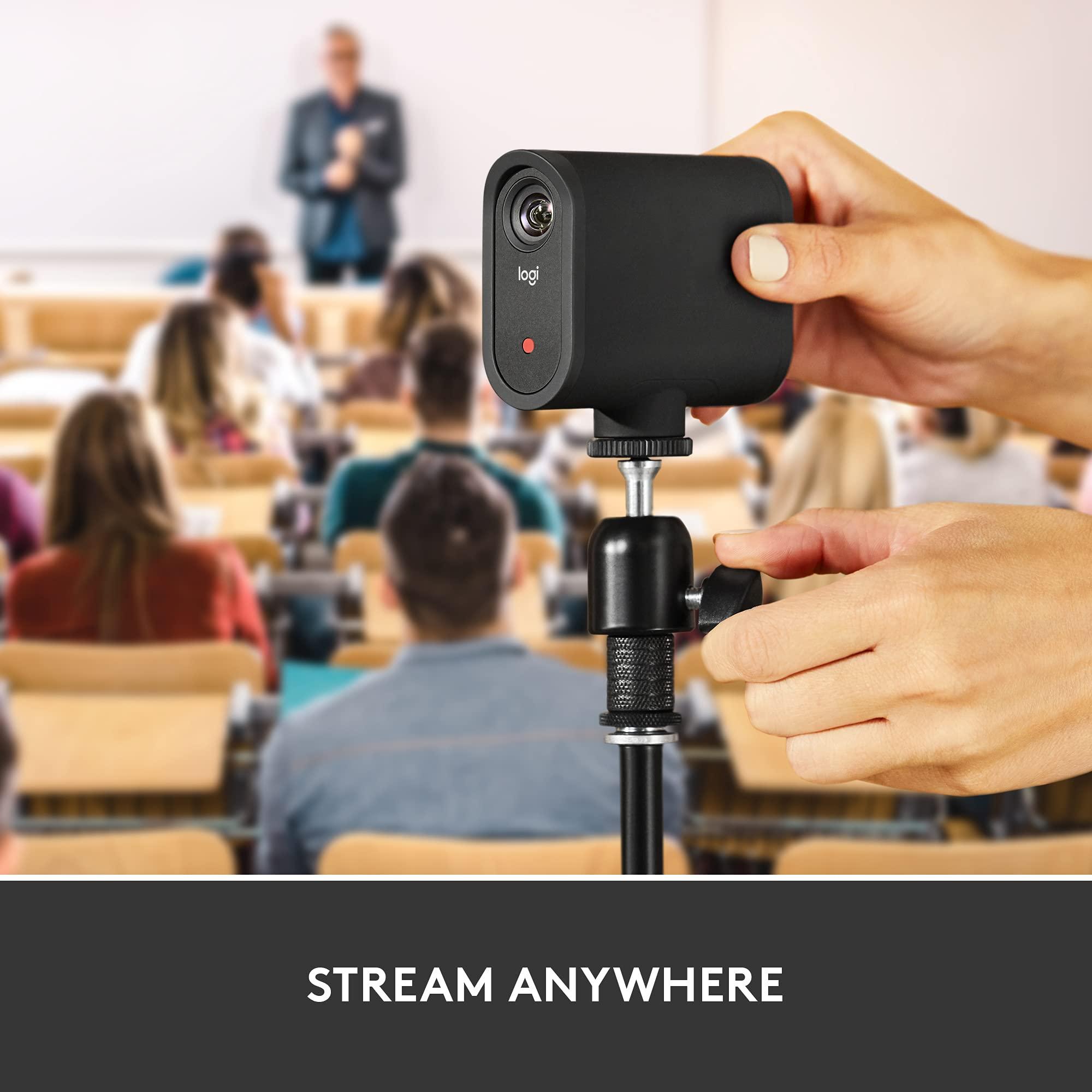 Certified Brands Logitech for Creators Mevo Start Wireless Live Streaming Camera | 1080p HD Video with App Control, Stream via LTE or WiFi, Multicam Compatible | Signature Series 64GB Micro SDXC Card - 3 Pack