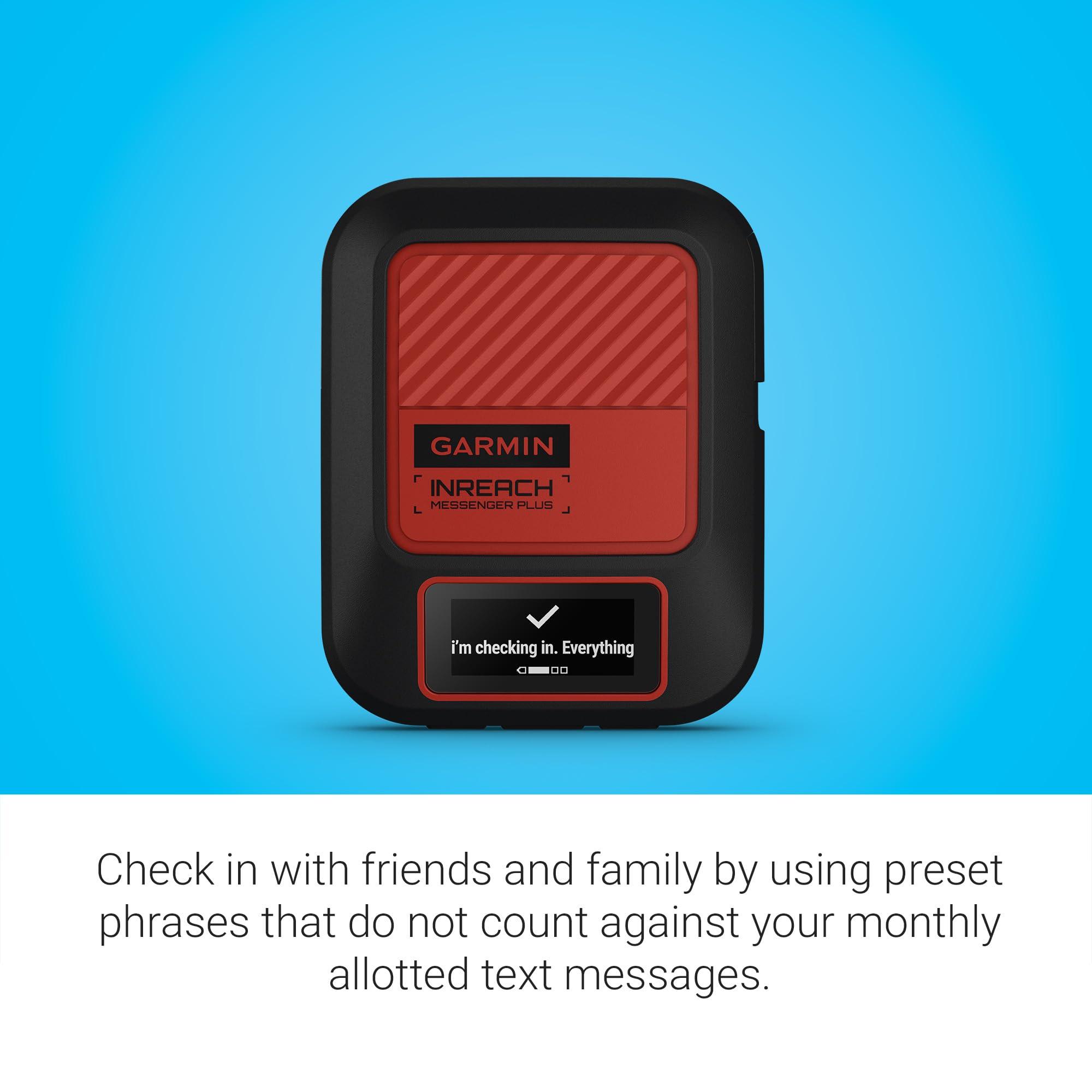 Garmin Garmin inReach Messenger Plus, SOS Satellite Communicator with Photo, Text & Voice Messaging Without Cell Service, Long Battery Life, Durable, Temperature-Resistant, Water-Resistant (IPX7) Design