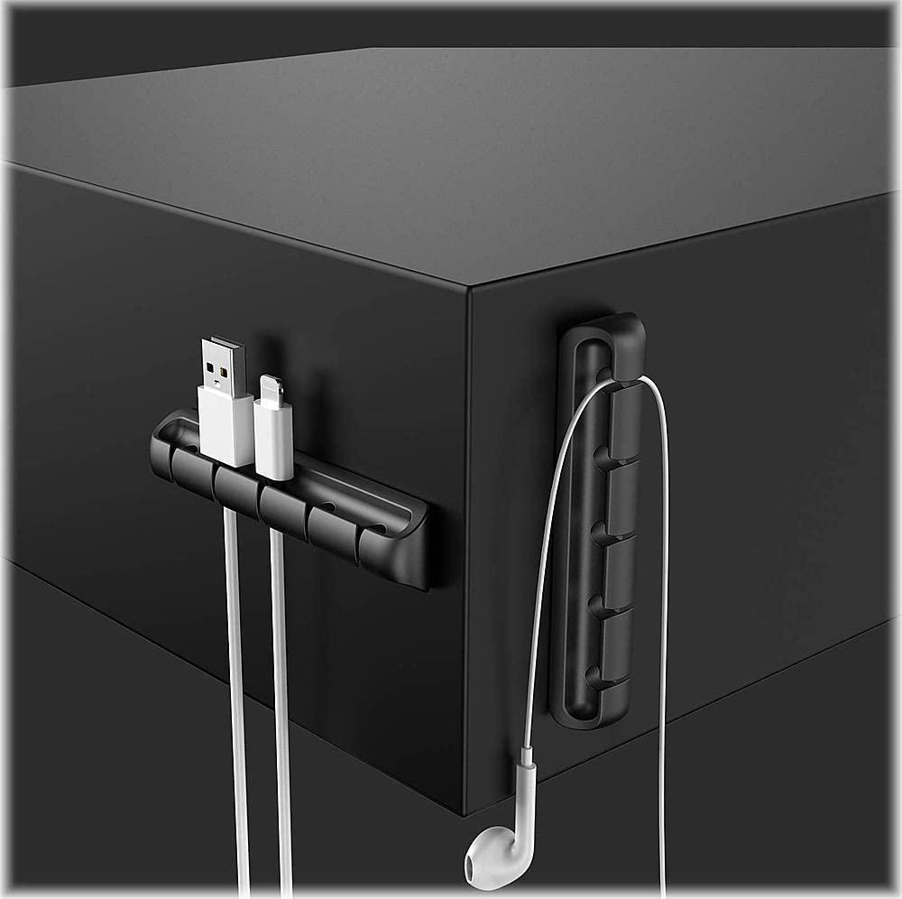 ZERODAMAGE SAHARA CASE SaharaCase - USB Cable Holder Organizer (4-Pack) Rugged Strong Adhesive Flexible Silicone - Black