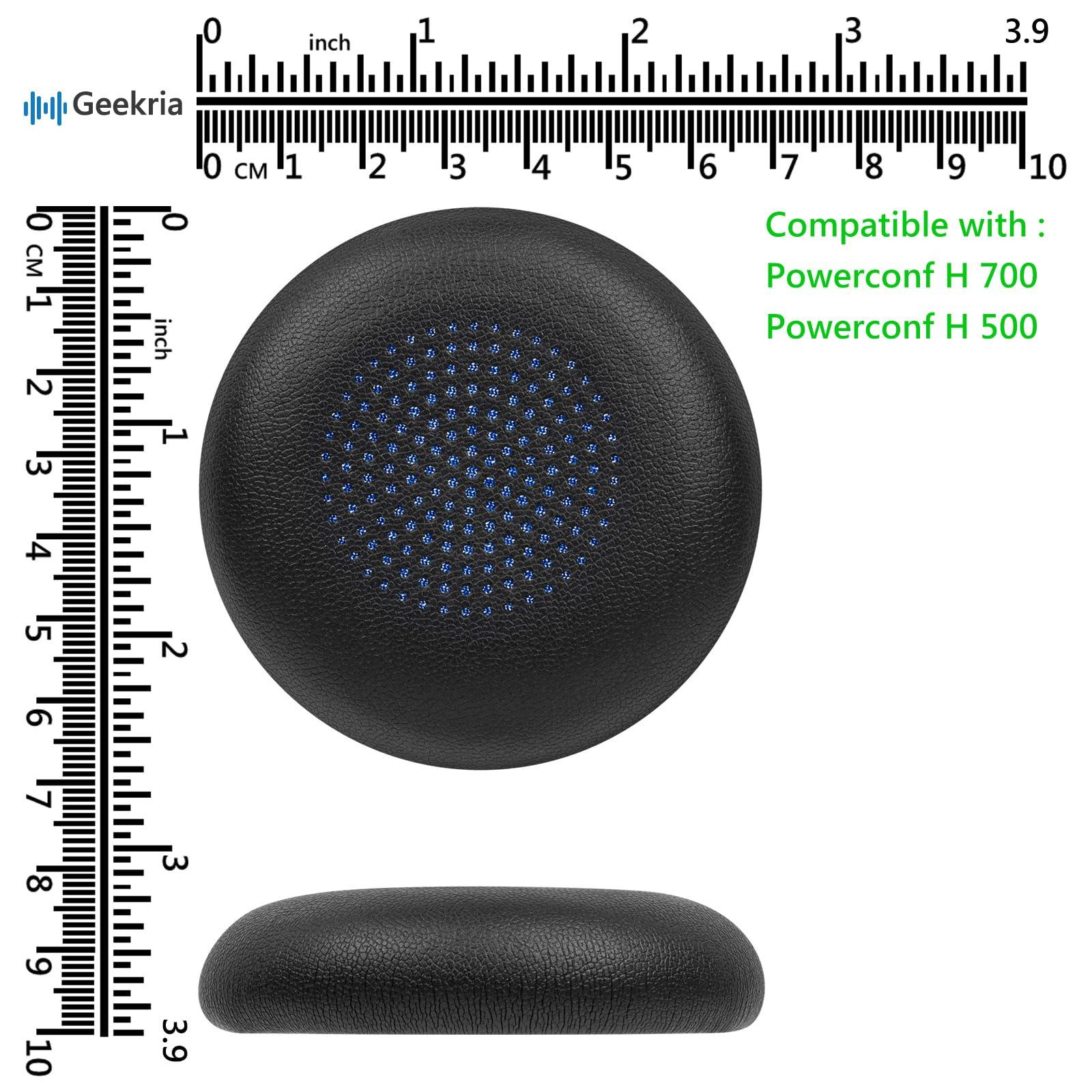 GEEKRIA Geekria QuickFit Replacement Ear Pads Compatible with Anker Powerconf H700, H500 Headphones, Ear Cushions (Black)