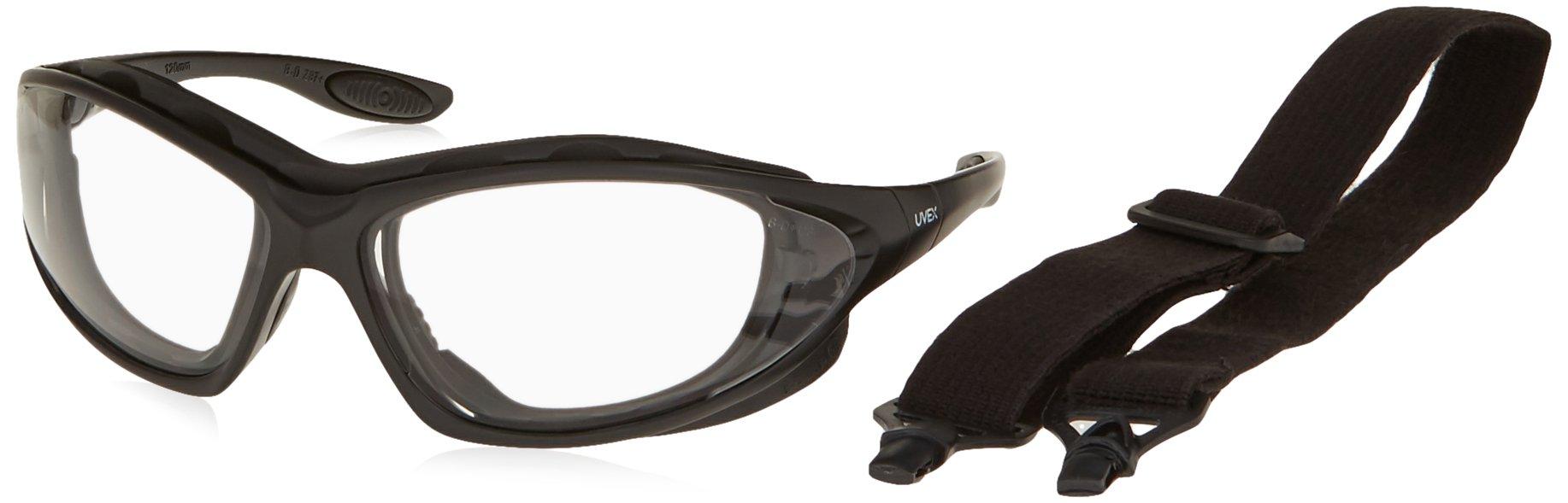 Honeywell Ademco Honeywell Uvex Ademco Home Seismic Black Safety Glasses With Clear Anti-ScratchHard Coat Lens (S0600)