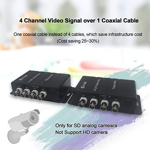 E-link E-link 4 Channel Video Multiplexer - 4Ch CCTV Video Multiplexer Over 1 Coaxial Cable for Standard Analog Cameras