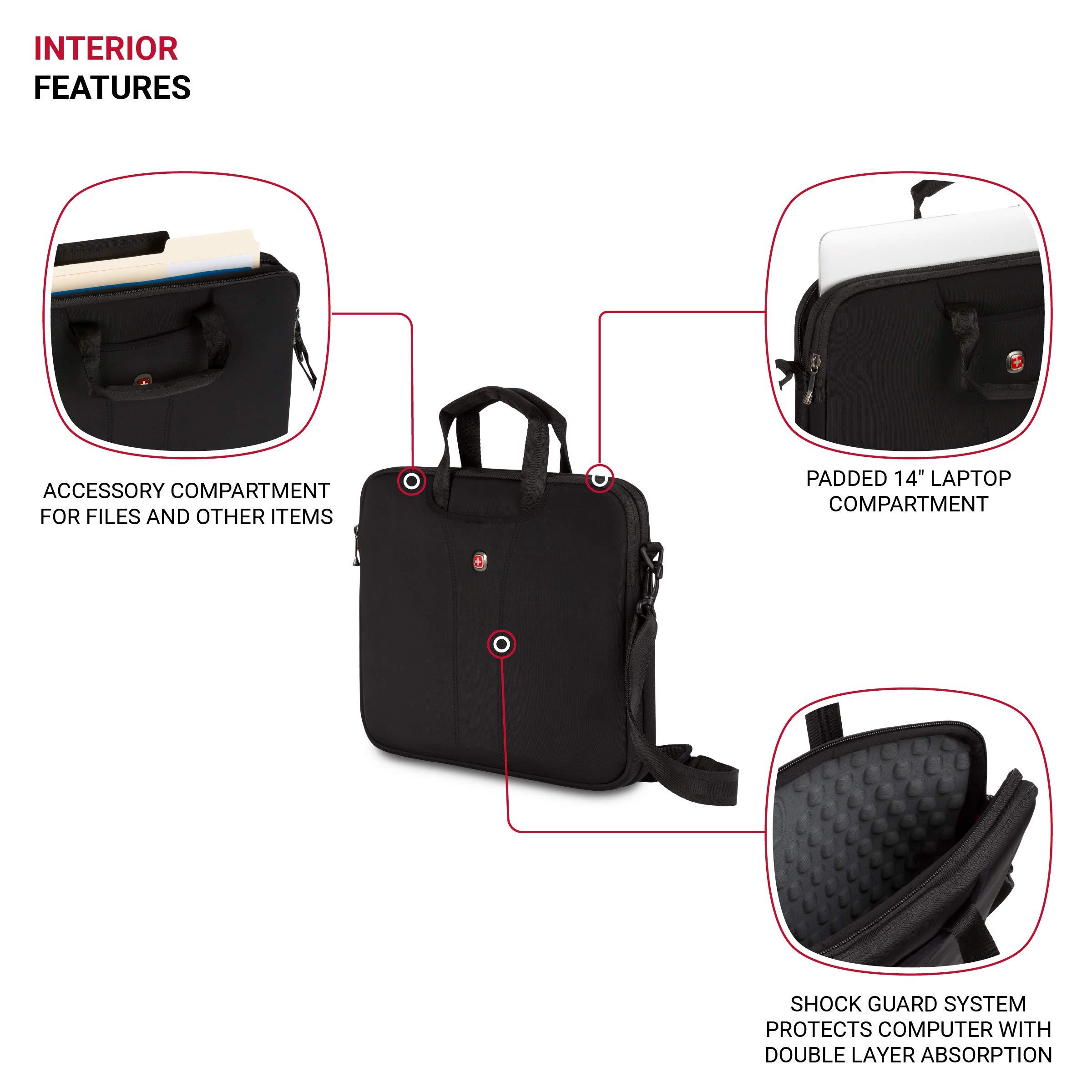 Wenger Wenger Legacy 14.1 Inch Ultra Computer Slimcase, Black, One Size