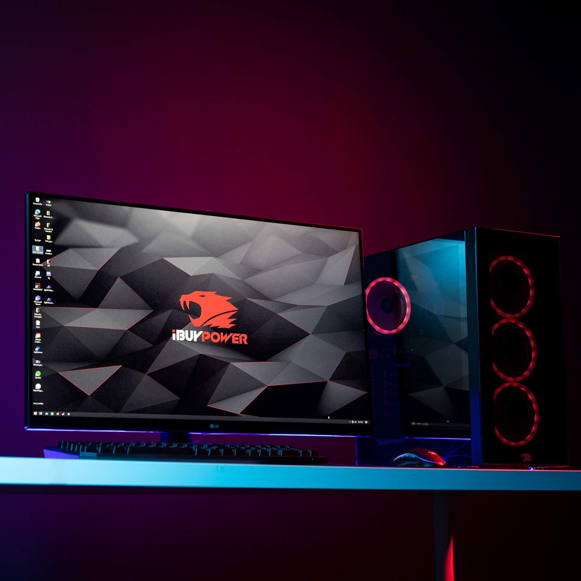 iBUYPOWER iBUYPOWER Gaming PC Computer Desktop Element MR 9320 (Intel i7-10700F 2.9GHz, NVIDIA GTX 1660 Ti 6GB, 16GB DDR4 RAM, 240GB SSD, 1TB HDD, Wi-Fi Ready, Windows 10 Home) , Black