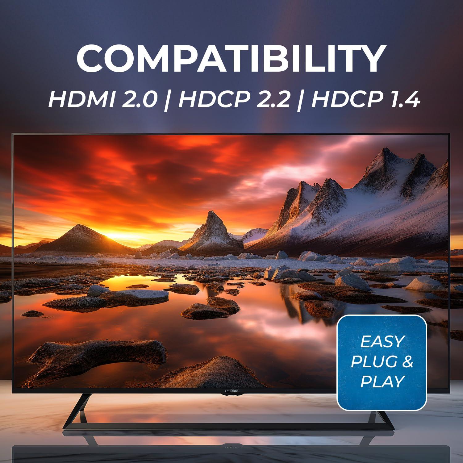 OREI OREI 4K KVM HDMI Extender Over IP CAT6 4K@60Hz One to Many Upto 330 Feet, 2 USB 1.1 Loop Out - Send to Multiple Location Over 1G Switch (UHD-EXM500-KVM)