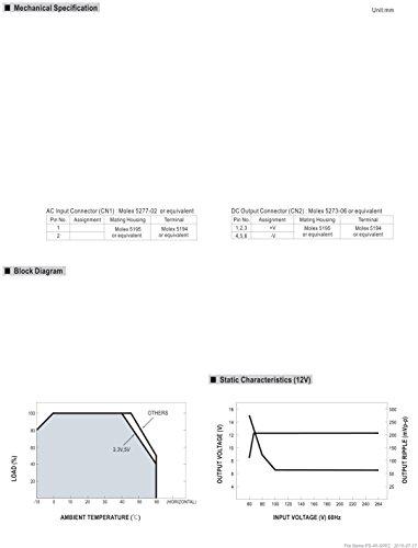 MEAN WELL MW Mean Well PS-45-7.5 7.5V 5.4A 40W Single Output Power Supply