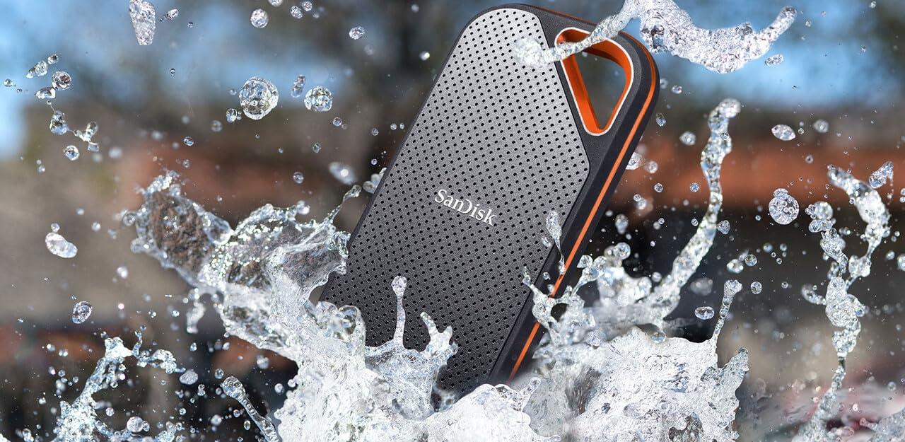 SanDisk SanDisk 2TB Extreme PRO Portable SSD - Up to 2000MB/s - USB-C, USB 3.2 Gen 2x2, IP65 Water and Dust Resistance, Updated Firmware - External Solid State Drive - SDSSDE81-2T00-G25