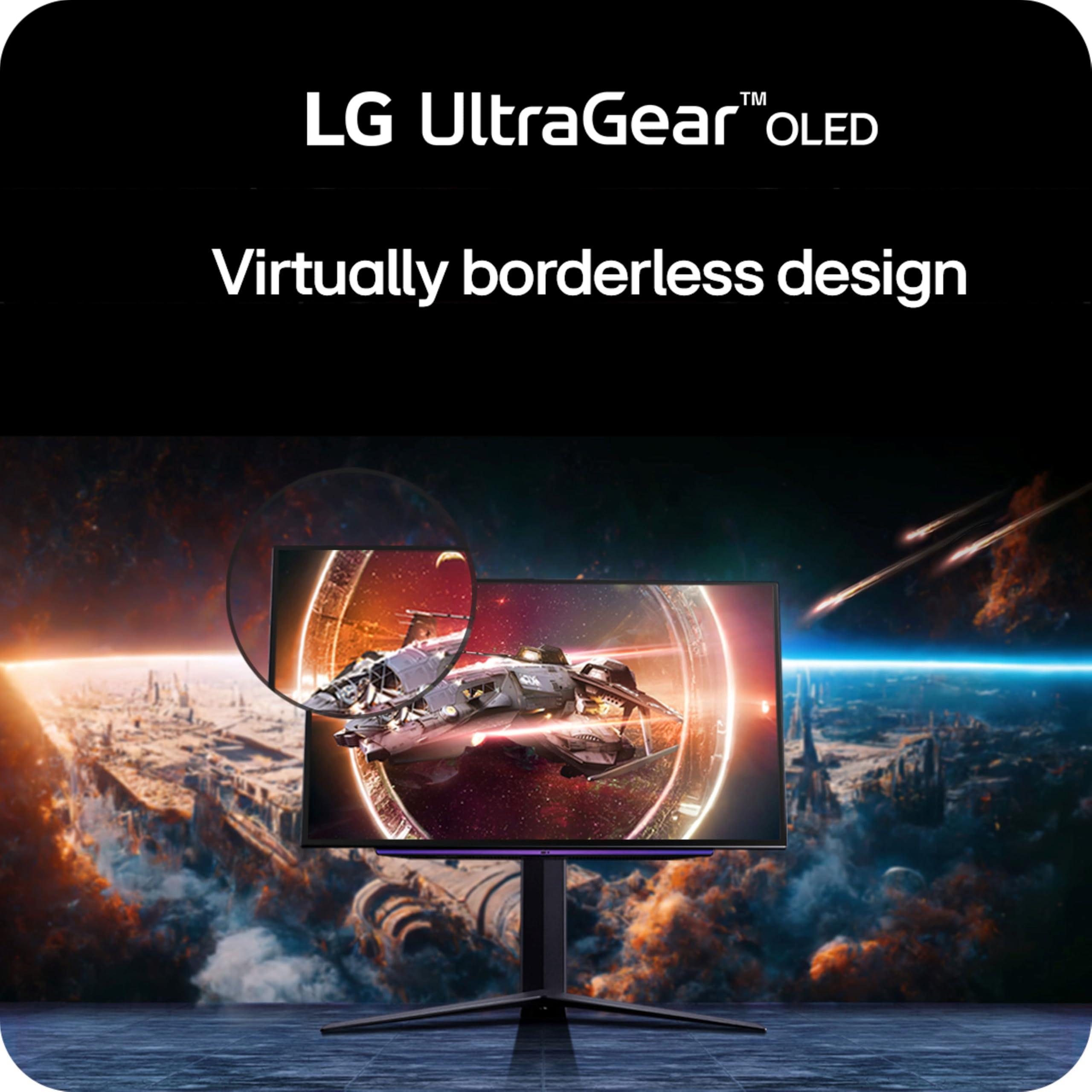 LG LG 27GS93QE 27-inch Ultragear OLED Gaming Monitor QHD 240Hz 0.03ms DisplayHDR True Black 400 AMD FreeSync Premium Pro NVIDIA G-Sync HDMI 2.1 DisplayPort Tilt/Height/Pivot Stand Black