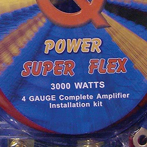 Qpower Qpower 4GAMPKIT-SFLEX Super Flex 4 Gauge 3000 Watt Amplifier Wiring Amp Kit