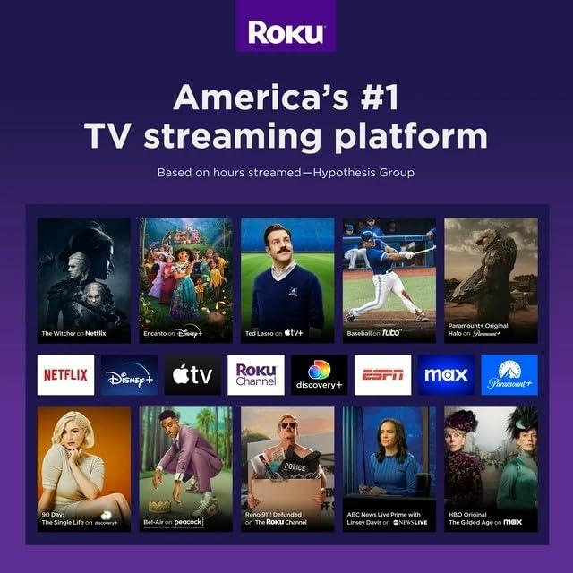 Roku Roku Streaming Stick 4K Streaming Device 4K/HDR/Dolby Vision with Voice Remote and TV Controls