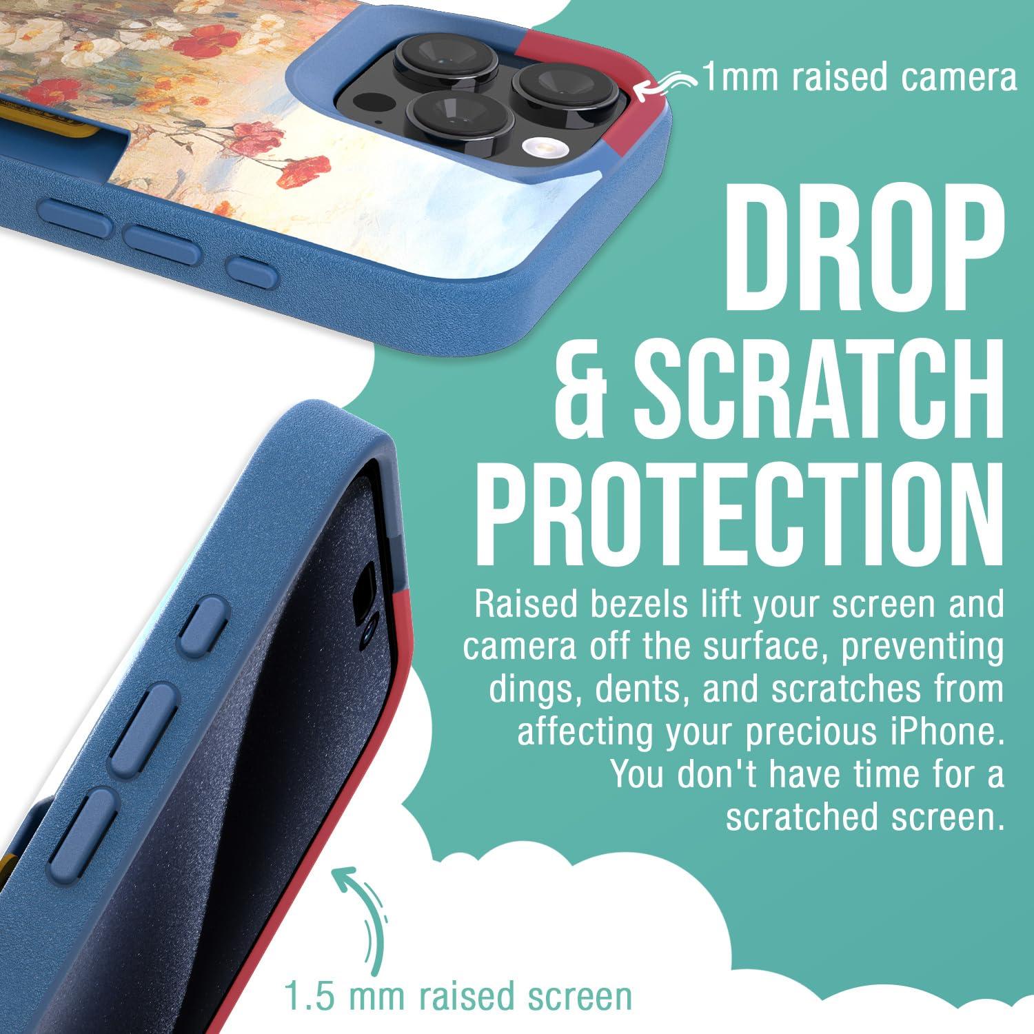 Smartish Smartish iPhone 16 Pro Max Wallet Case + USB C Lightning Cable Combo - 6 Foot Fabric Wrapped Fast Charging Cable + Hidden Card Slot Cover Compatible with Apple iPhone 16 Pro Max