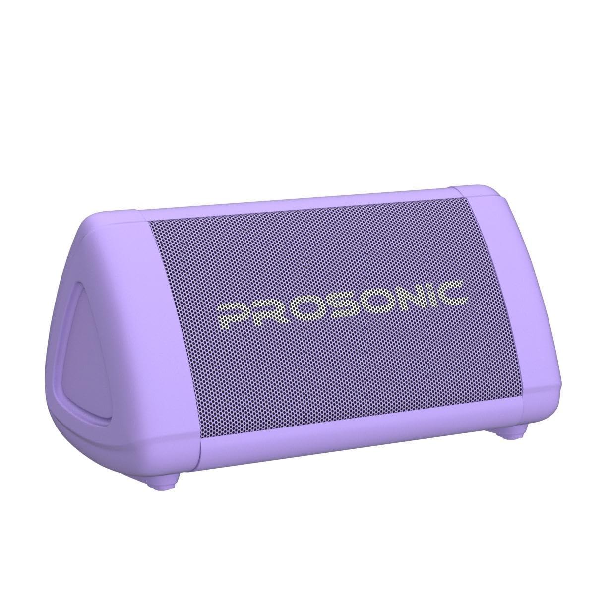 P Prosonic Prosonic BT3 Portable Wireless Bluetooth Speaker with 10W Stereo Sound & Bass Boost -Rich Sound & Intense Bass -Bluetooth 5.0 -Microphone -IPX5 - in & Outdoor Speaker (Purple)