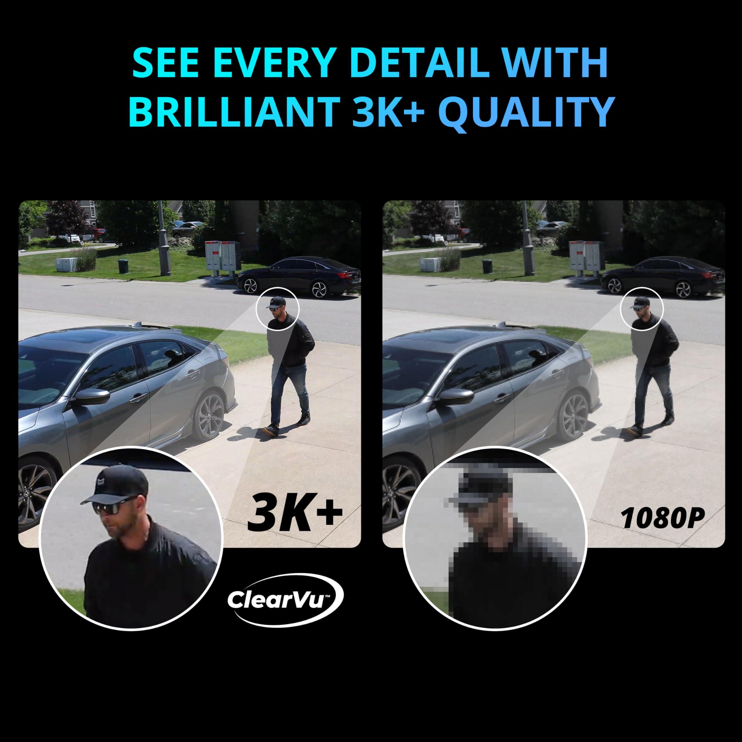 Defender AI Powered Guard Pro 3K Plus Dual Lens PTZ WiFi 6, Plug & Play Security Camera, Human/Vehicle Detection, AI Auto-Tracking, Bluetooth Pairing, Color Night Vision, 2 Cameras