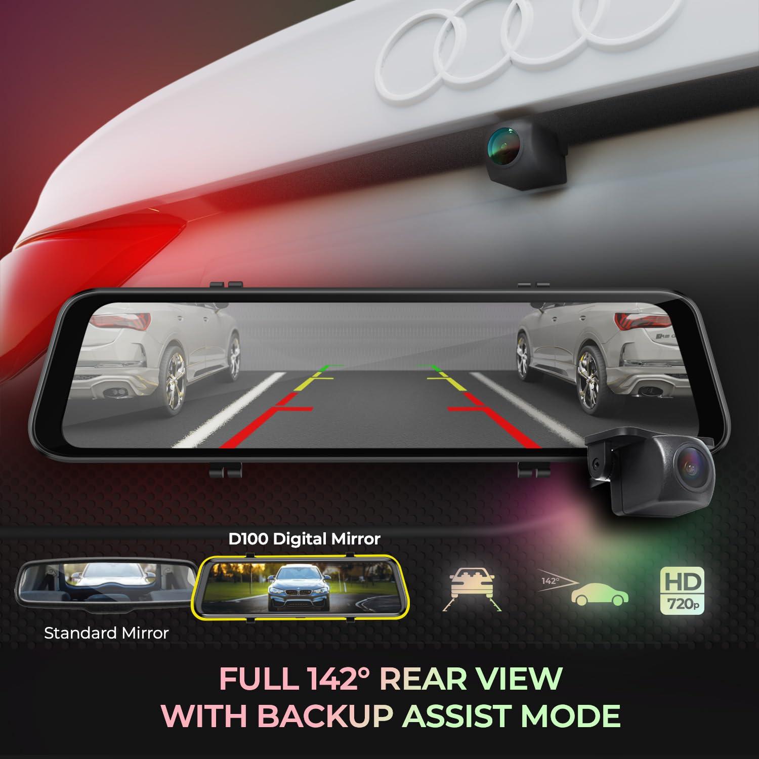 myGEKOgear GekoGear Orbit D100 2 Channel 1080P Front / 1080P Rearview Mirror Dashcam