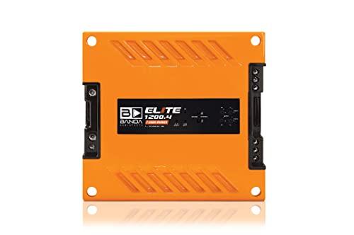 Banda 4-Ch. Vehicle Audio Bass Amplifier - 300W D Class High-Powered Mono Bass Amp w/Subsonic & Low Pass Filters Stable @ 2 Ohms, LED Indicators, Sound Specialization, Orange - BANDA 1200.42OHMORANGE
