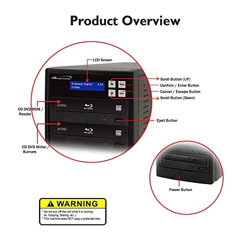 Vinpower Digital Vinpower Digital Standard 1 Target Blu-ray DVD CD Burner Duplicator Copier Tower