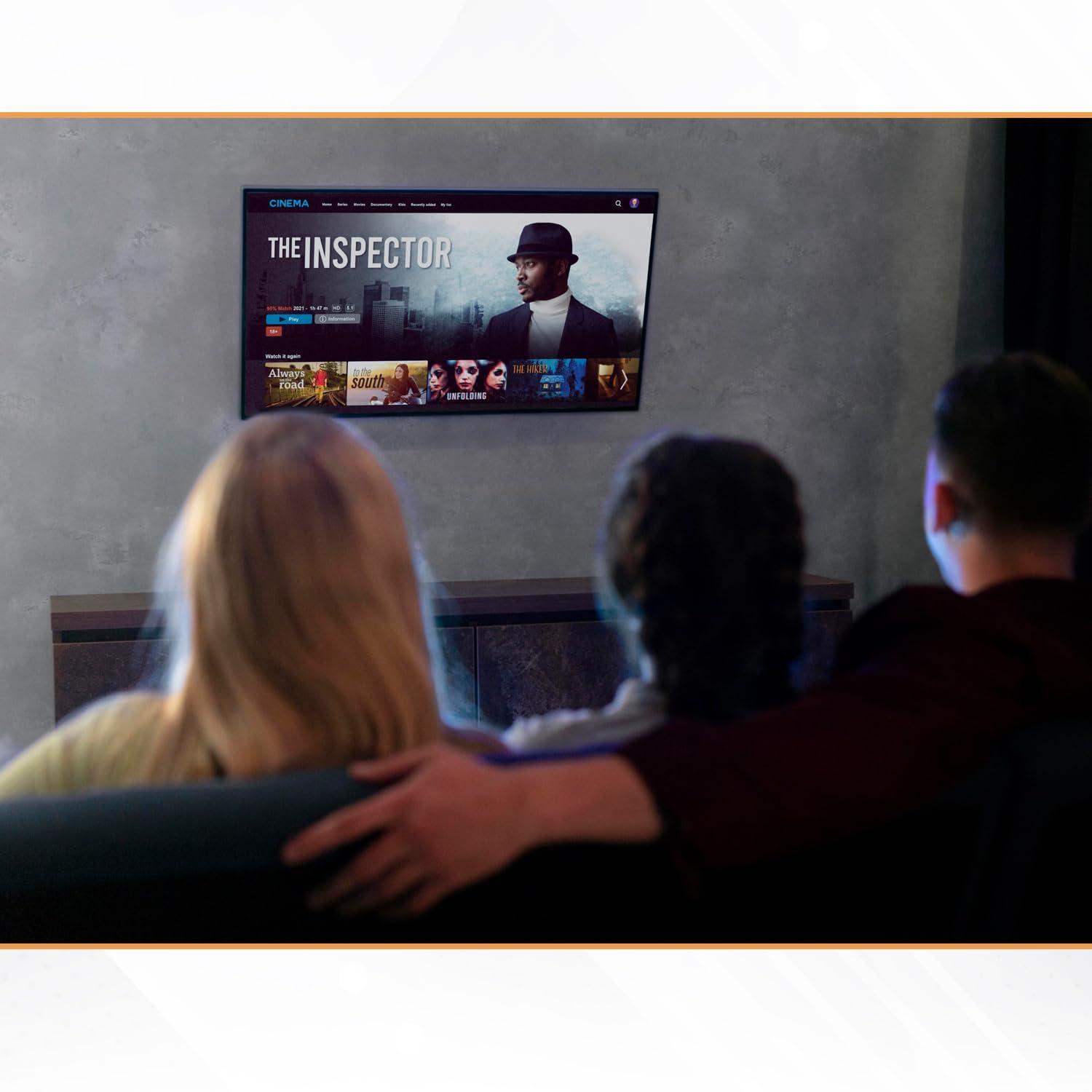 Stellar Mounts Ultra Slim Tilt TV Wall Mount Bracket for Hisense - 40\" Class A4G Series LED Full HD Smart Vidaa TV - 40A4GV - Low Profile 1.7\" from Wall, 12 Tilt Angle, Easy Install