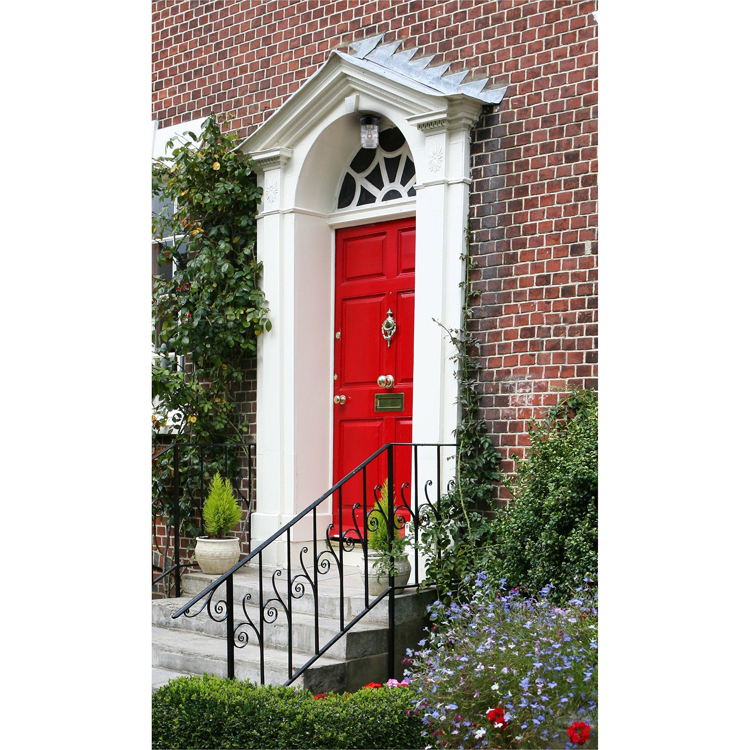 Westinghouse Lighting Westinghouse 6691900 One-Light Jelly Jar Porch-Light, Matte Black