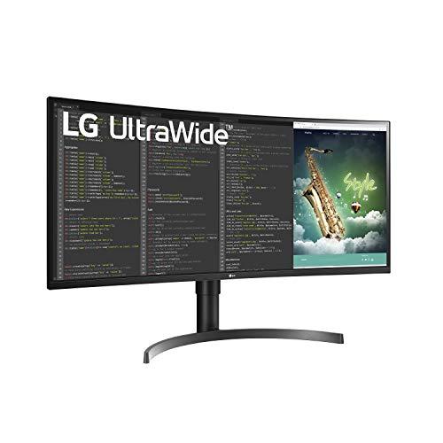 LG LG 35WN75C-B UltraWide Monitor 35” QHD (3440 x 1440) Curved Display, sRGB 99% Color Gamut, HDR 10, USB-Type C, AMD FreeSync, 3-Side Virtually Borderless Design - Black