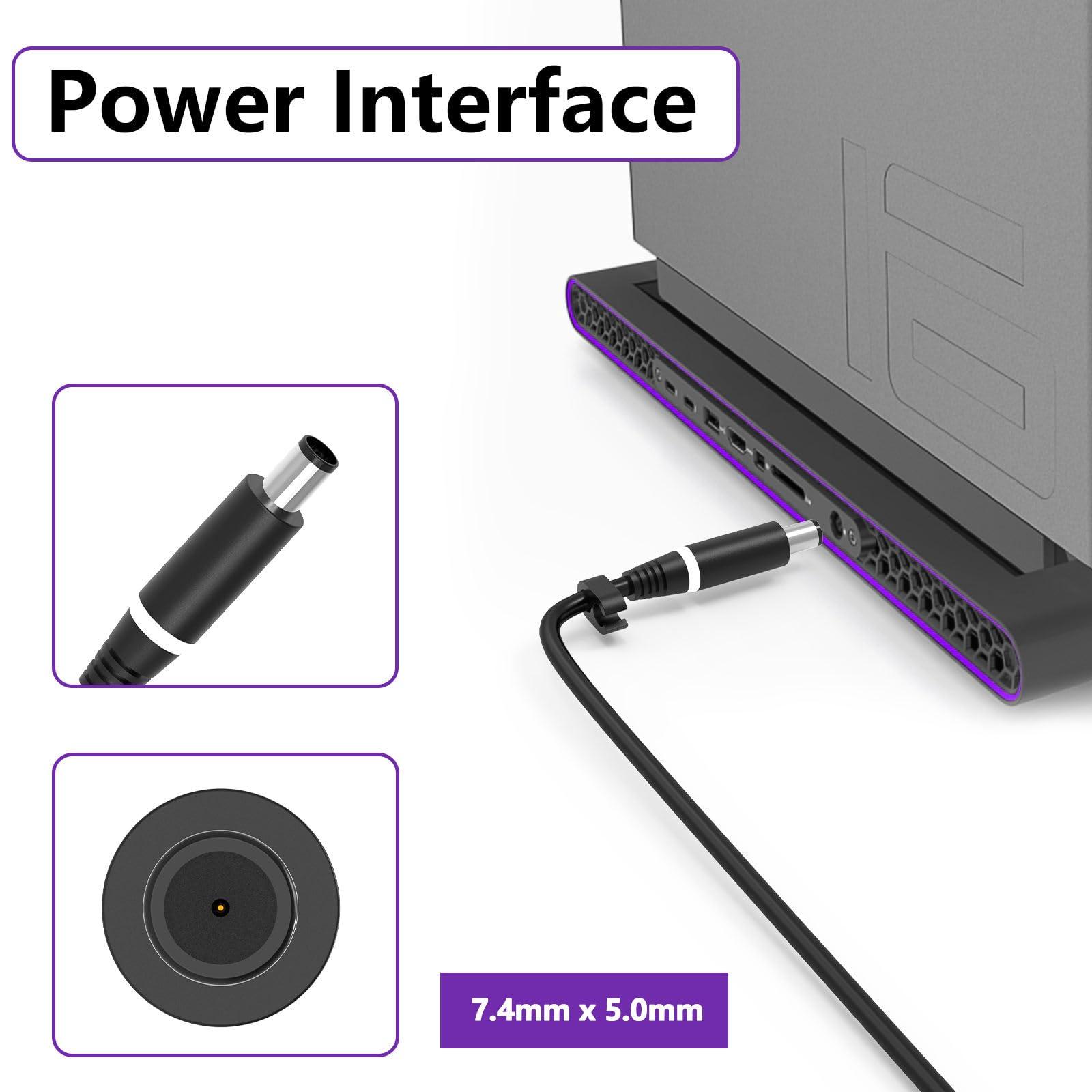 ZLZMZN New Slim 240W GaN 19.5V 12.31A AC Power Supply Adapter Laptop Charger for Dell Alienware, Dell Precision Laptop