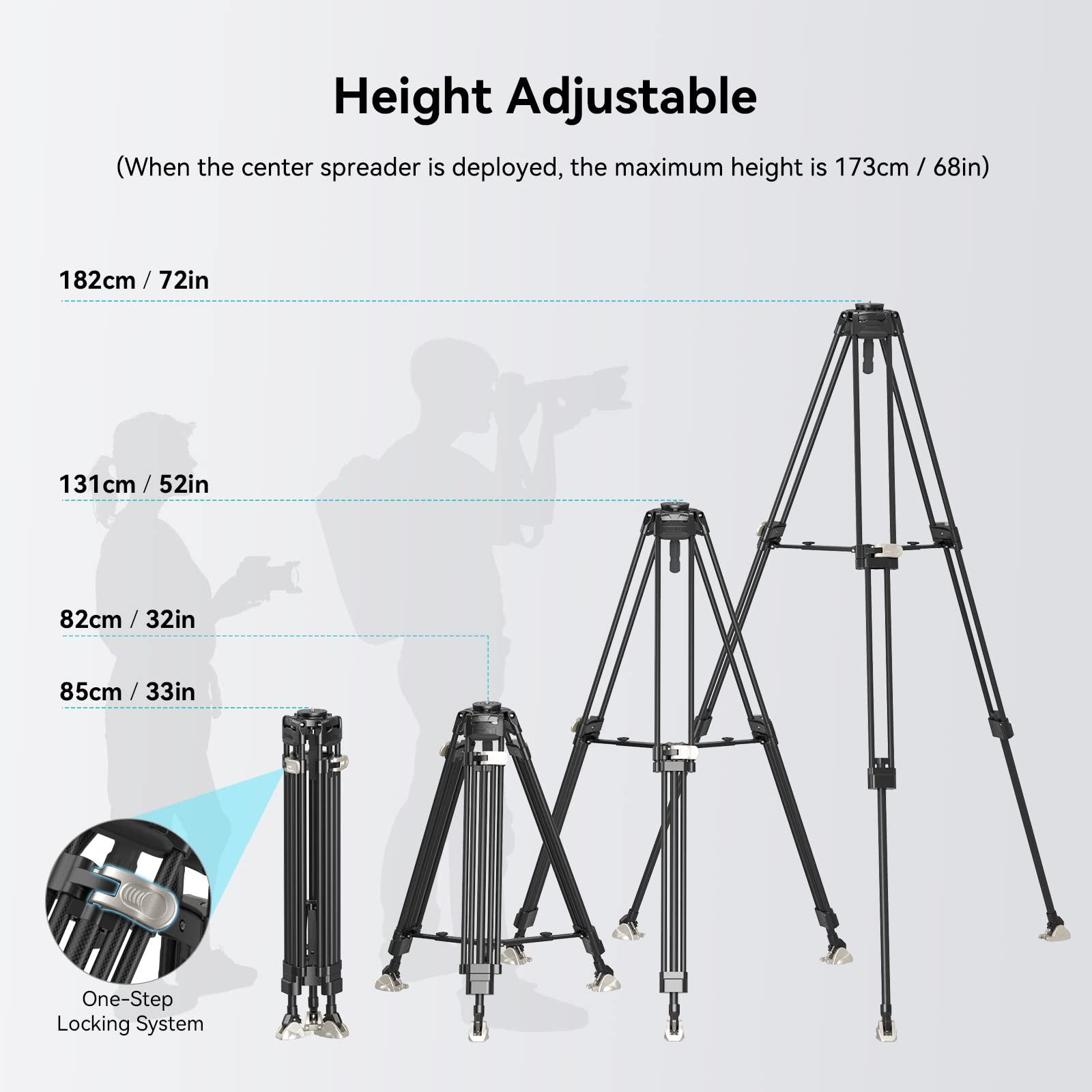 SMALLRIG SmallRig FreeBlazer Heavy-Duty Carbon Fiber Tripod and PH8 Professional Fluid Video Head
