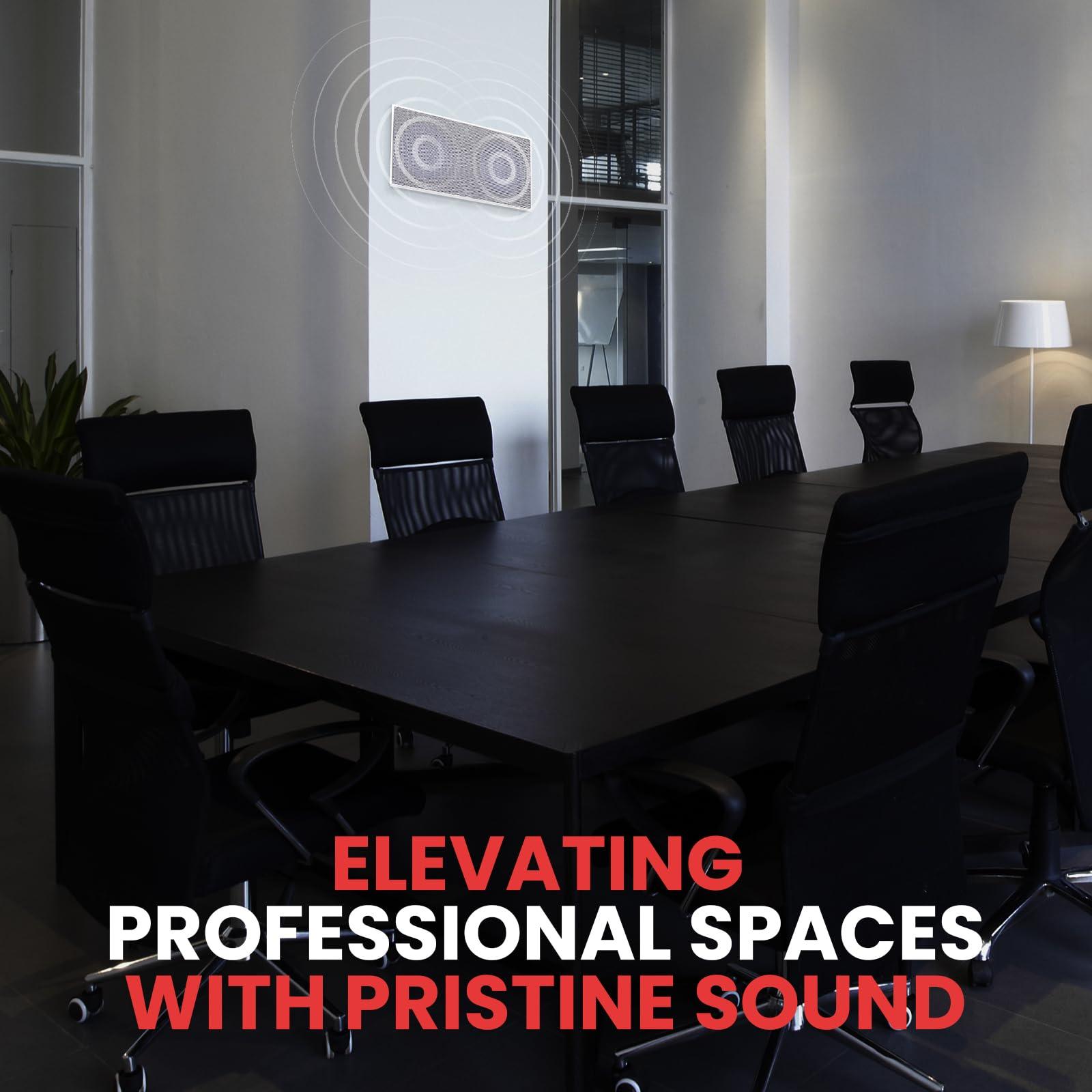 Pyle Pyle Ceiling Wall Mount Enclosed Speaker - 300 Watt Stereo In-wall / In-ceiling Flush Mounted Sound Speaker System W/ Dual 5.25\" Long Throw Woofers, 1\" Tweeter, 8 Ohm Impedance - Pyle PDIWCS56,White