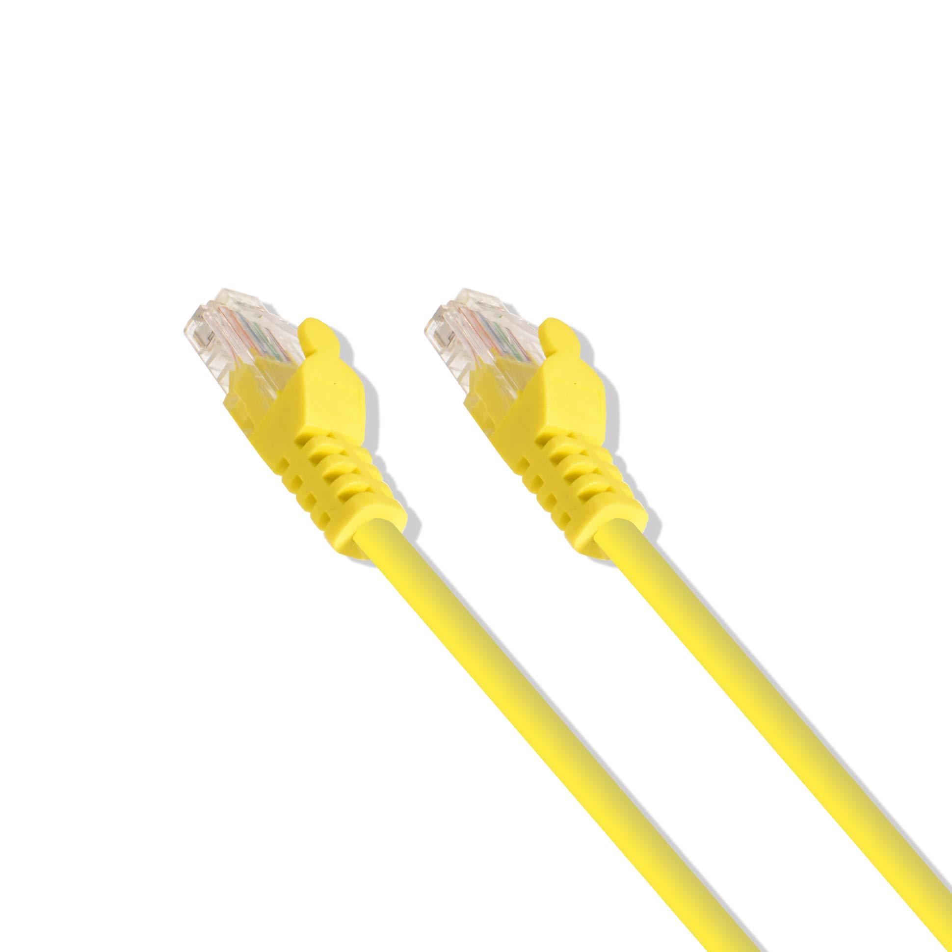 LOGICO LOGICO Cat-5e UTP Ethernet Network Cable RJ45 LAN Wire Yellow 1FT