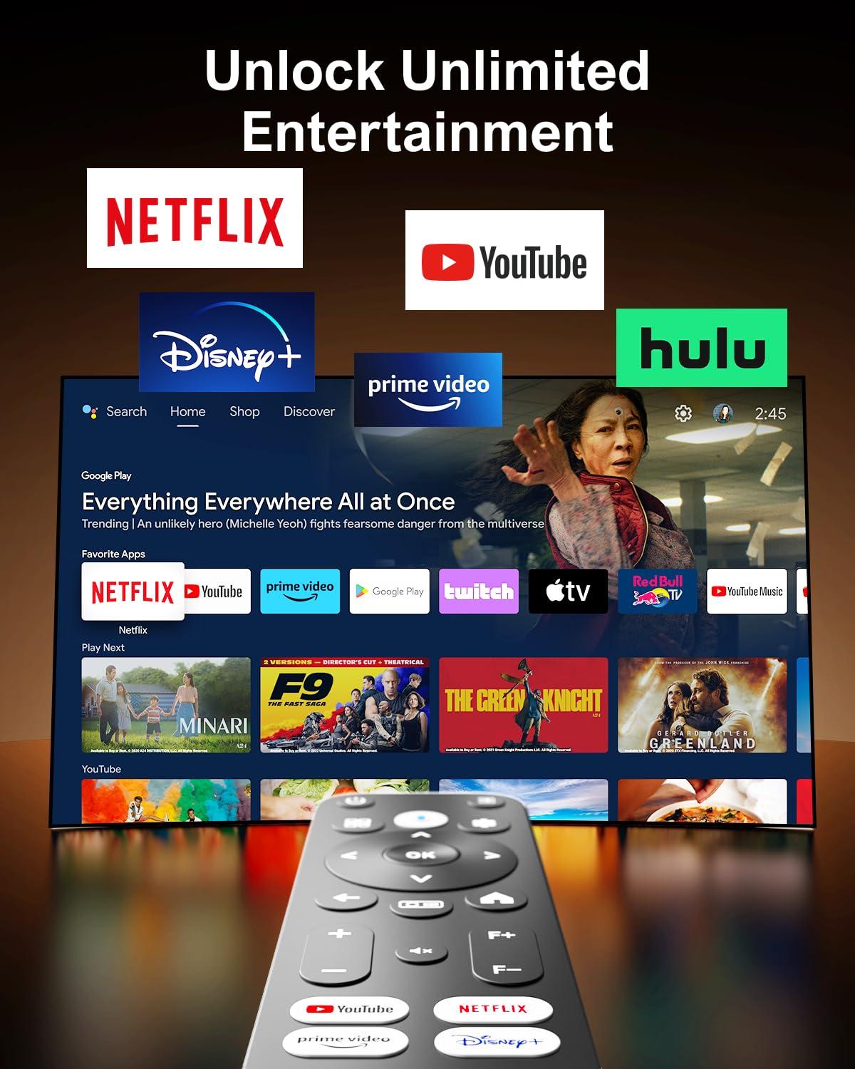 ULTIMEA ULTIMEA Smart Projector with Android TV 11.0 and Netflix, Projector 4K with Wifi and Bluetooth 5.3, Home Cinema Dust-proof 4K Projector with Dolby Audio, Gimbal Stand, 600 ANSI HDR+HLG, Nova C40