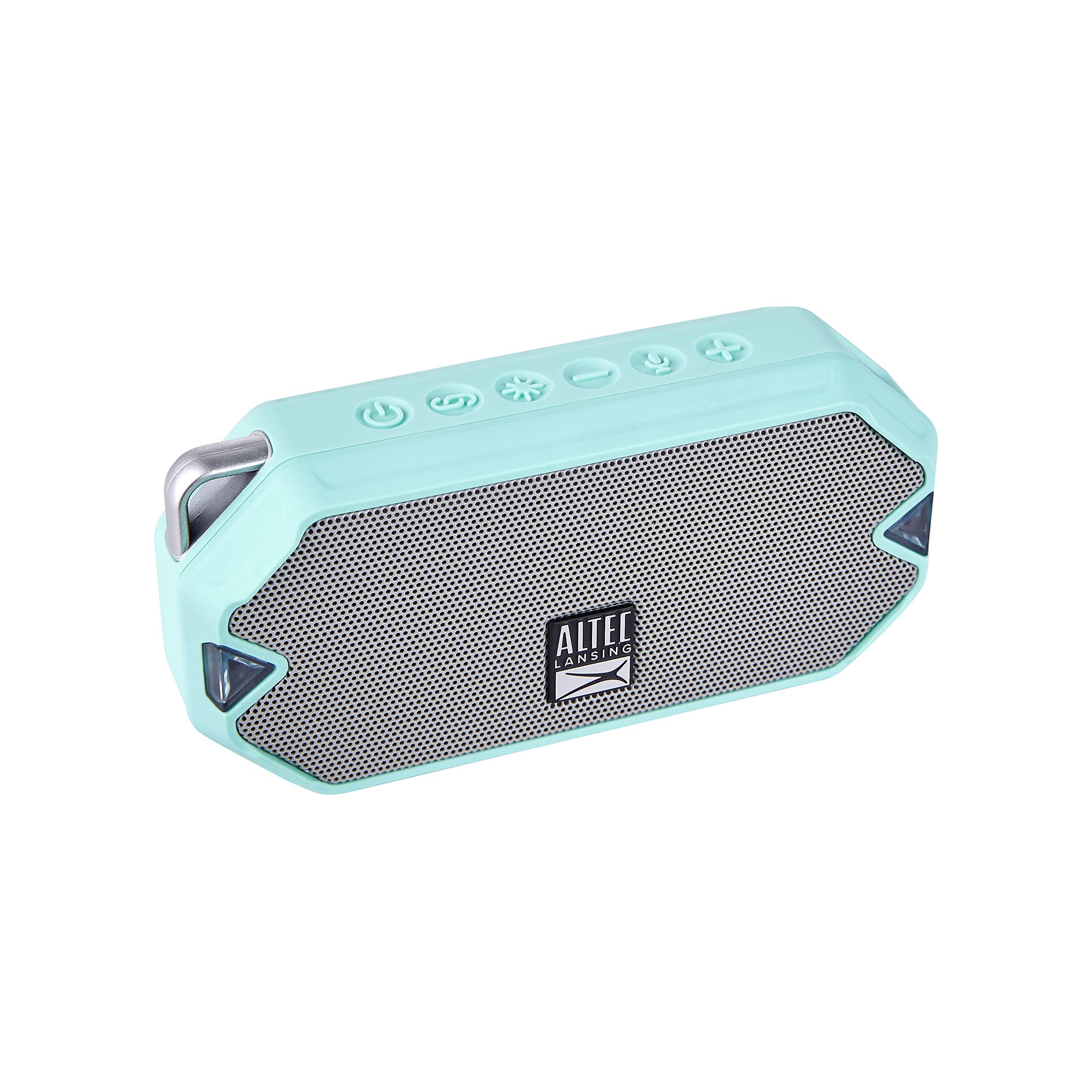 Altec Lansing Altec Lansing - HydraMini Wireless Bluetooth Speaker, IP67 Waterproof USB C Rechargeable Battery with 6 Hours Playtime, Compact, Shockproof, Snowproof, Everything Proof (Mint Green)
