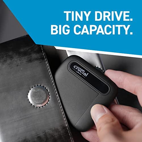 Crucial Crucial X6 500GB Portable SSD - Up to 800MB/s - PC and Mac - USB 3.2 USB-C External Solid State Drive - CT500X6SSD9