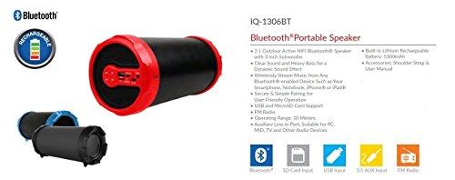 Supersonic SuperSonic IQsound Wireless Bluetooth Portable Outdoor Speaker, Blue