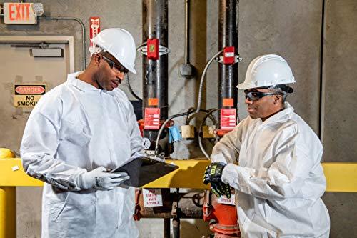 International Enviroguard International Enviroguard Standard Weight 3 Layer SMS General Protective Coverall for General Cleanup (White) Elastic Wrist and Open Ankle, 3XL, (25 per case)