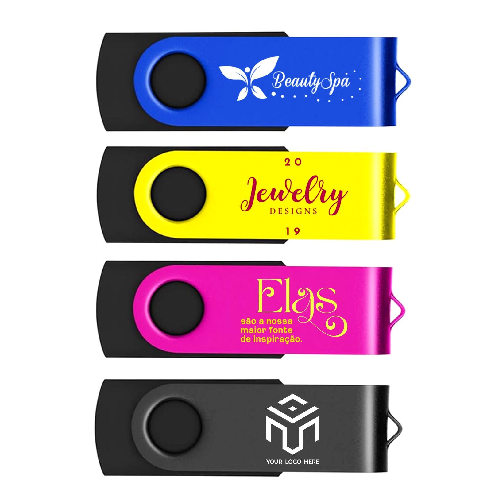 TATMOHIK Custom USB Flash Drive 16GB 200 Pack Promotional Product Customized USB Thumb Drive,Customizable USB Drive Personalized with Your Logo Bulk USB 3.0 Personalized USB Stick 200pcs Multiple Color Choice