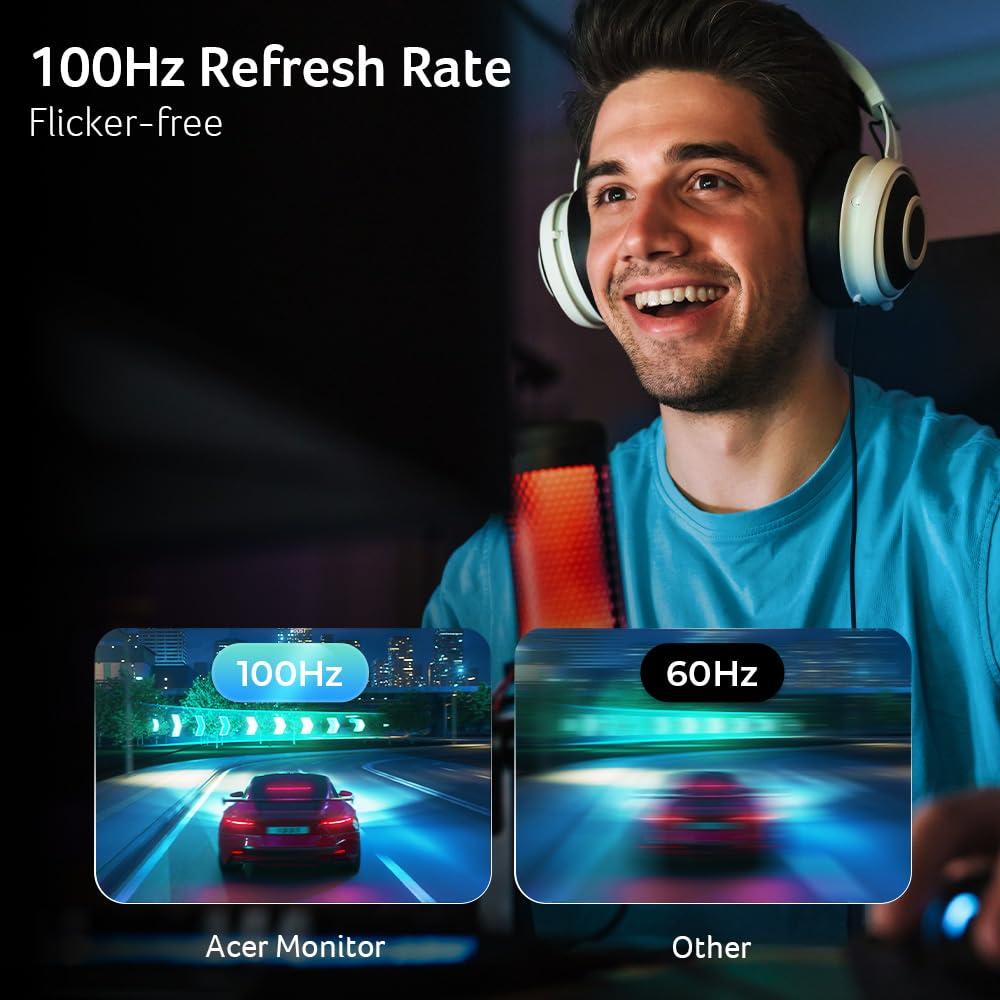 acer Acer Nitro 27" WQHD 2560 x 1440 1500R Curved PC Gaming Monitor | AMD FreeSync | 100Hz Refresh | 1ms VRB | Speakers | VESA Mountable | 1 x Display Port 1.2, 1 x HDMI 2.0 & 1 x HDMI 1.4 | ED273U Hbmiipx