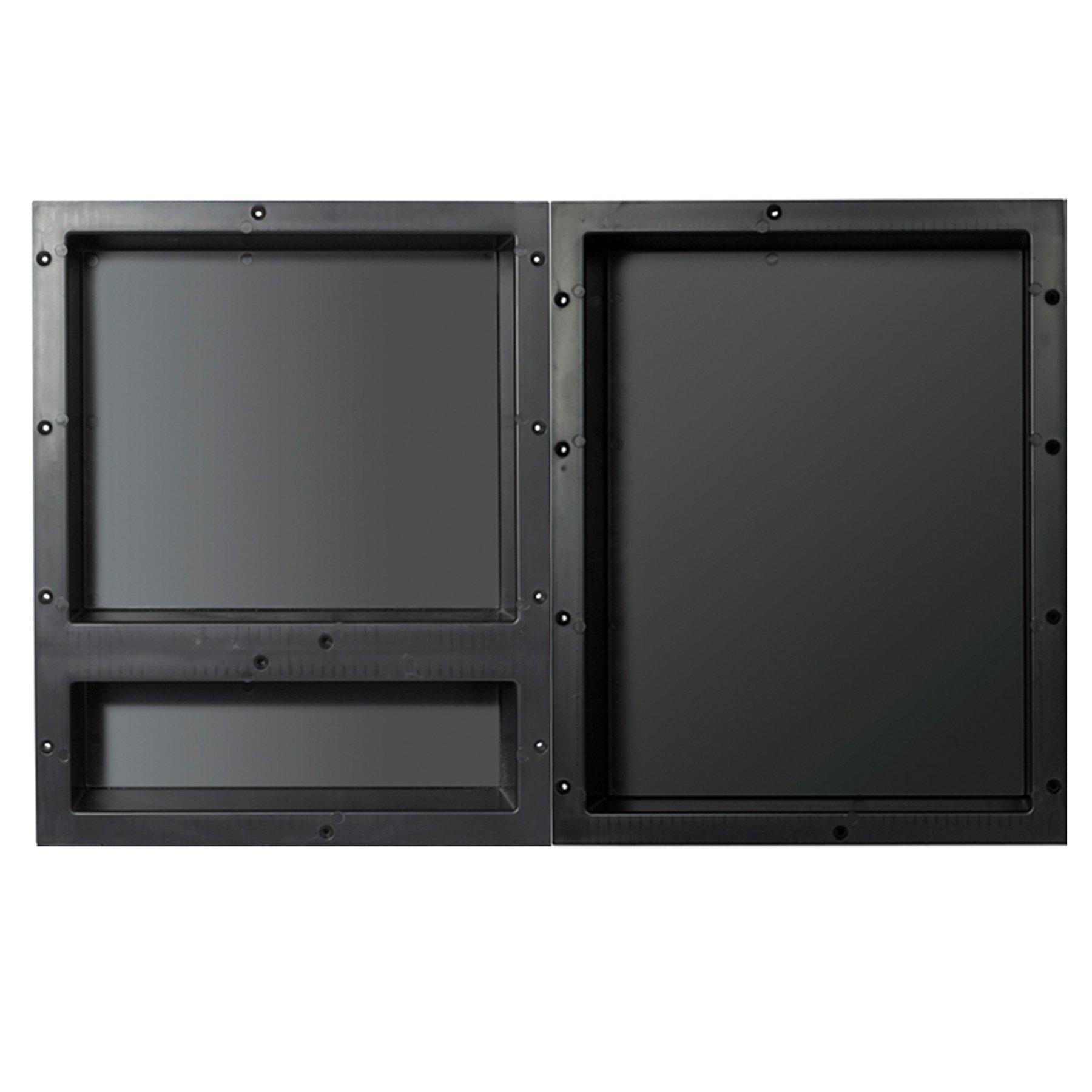 Tile Redi USA Tile Redi USA RNTH1620D-20S Niche Triple Recessed Shower Shelf, Three Shelves, 20" H X 32" W, Black