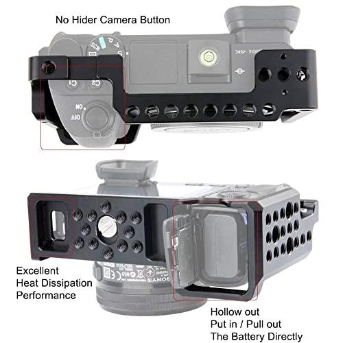NICEYRIG NICEYRIG Camera Cage Kit for Sony A6400/ A6100/ A6300/ A6000, with Cheese Top Handle Cable Lock Clamp