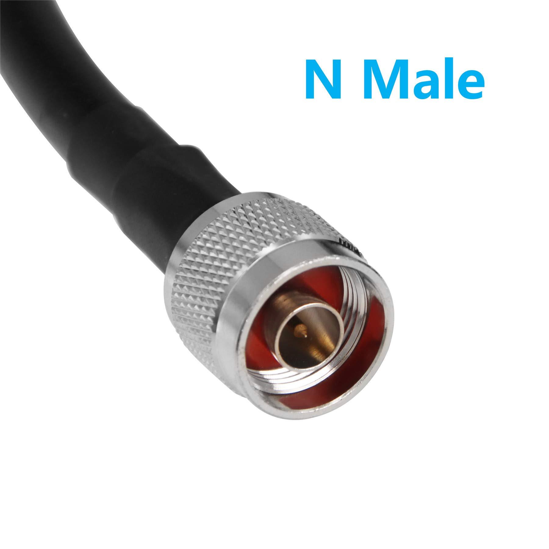 GEMEK GEMEK 50ft SMA Male to N Male Cable, Low Loss S-MR400 Extension Coaxial for 3G 4G 5G 6G LTE ADS-B Ham GPS WiFi RF Radio to Antenna or Surge Arrester Use (50 Ohm Not for TV)
