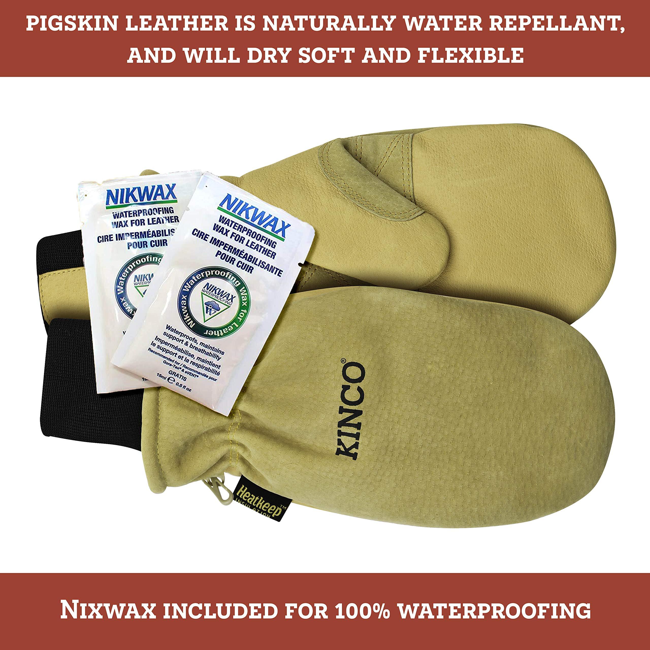 Kinco Kinco - Premium Leather Work and Ski Mitt with Nikwax Waterproof Wax, (901T)
