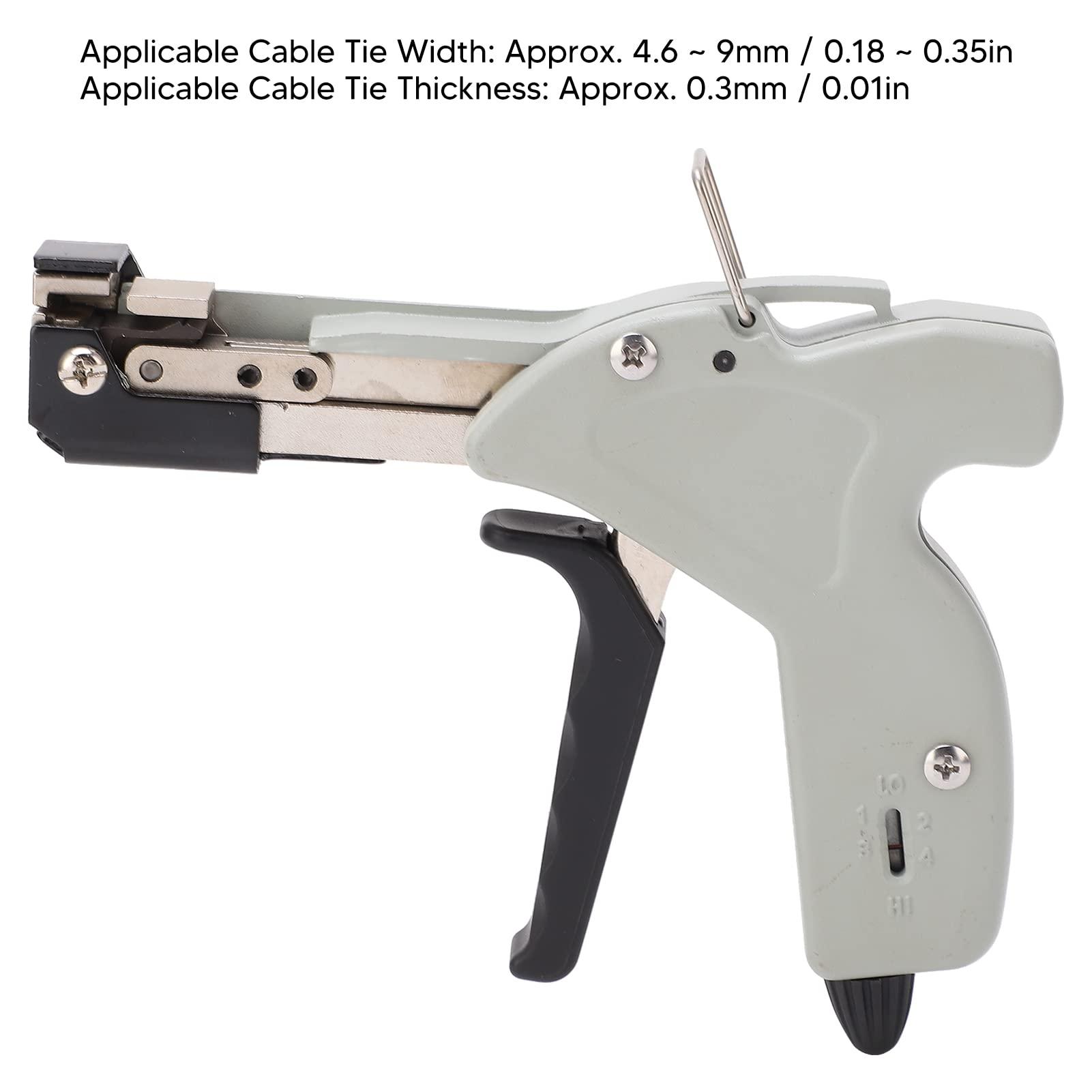 Tomotato Stainless Steel Cable Tie Gun, Zip Tie Gun Automatic Cable Tie Cutter Tightening Tool for Fixing Fences Pipes