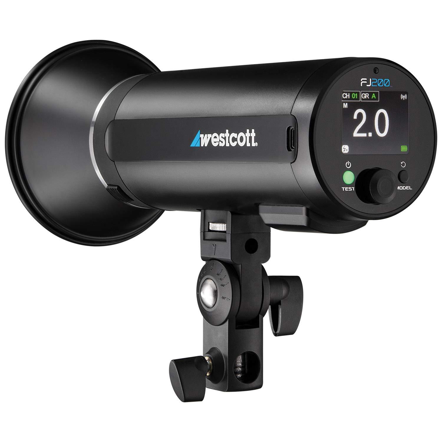 Westcott Westcott FJ200 Round Head Pocket Strobe with 1.3 sec. Recycle Time, TTL, HSS Includes Tilter Bracket, 30-Degree Honeycomb Grid with Gel Clip & Pixel Advance Accessories and Travel Bundle | FJ200